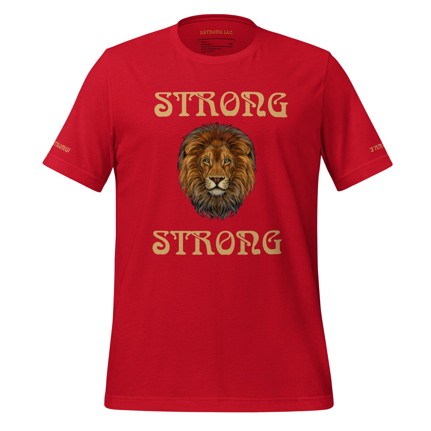 “IAM STRONG”Unisex T-shirt W/Bronze Font