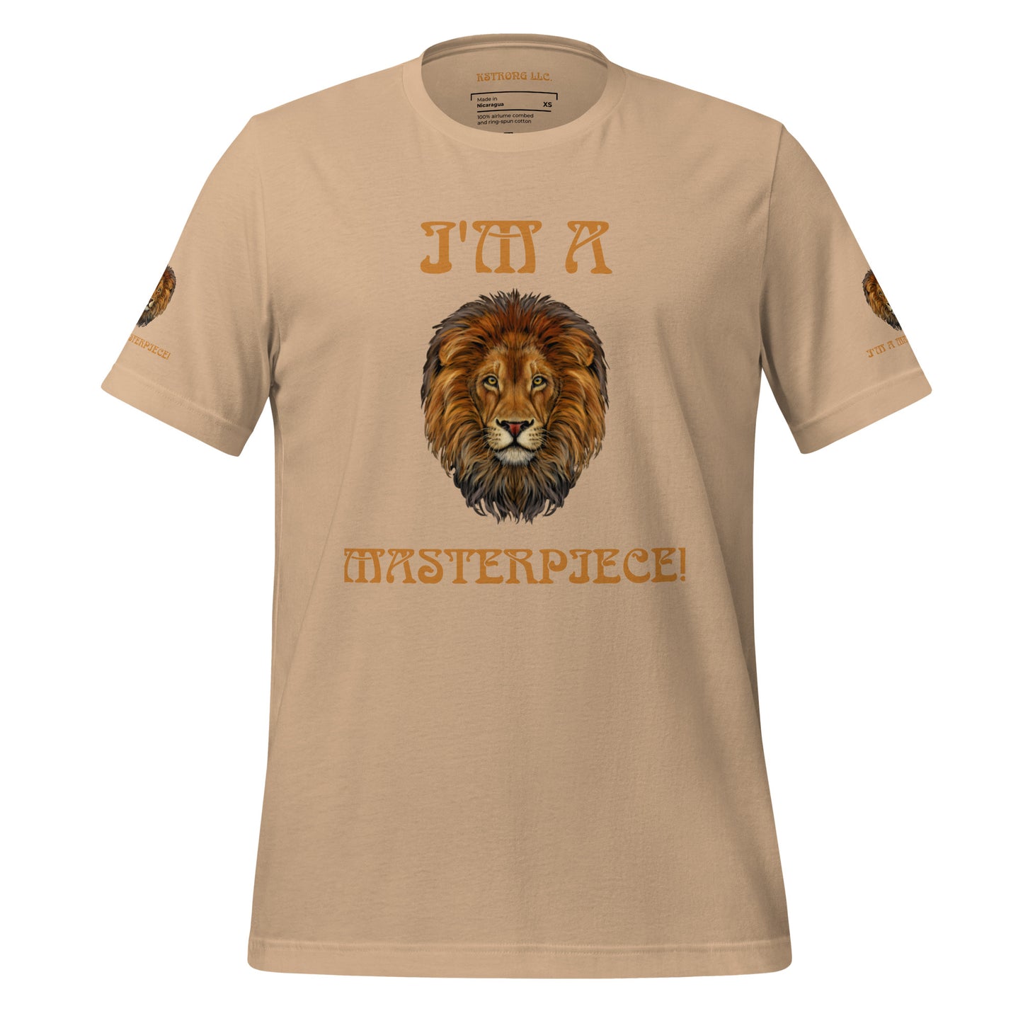 “I’M A MASTERPIECE!"Unisex T-Shirt W/Bronze Font