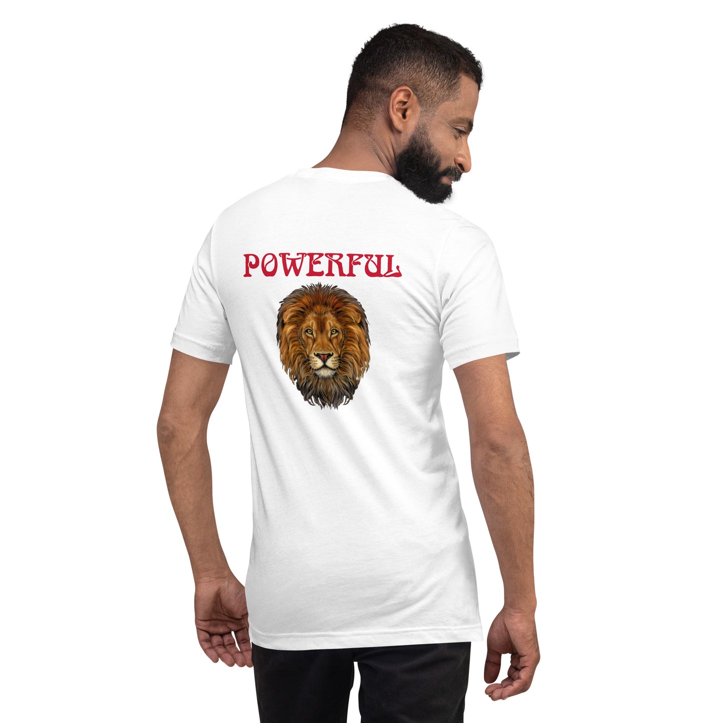 “POWERFUL”Unisex T-Shirt W/Red Font