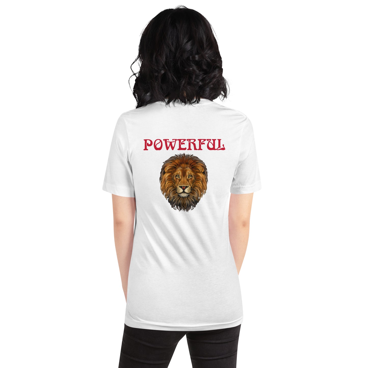“POWERFUL”Unisex T-Shirt W/Red Font
