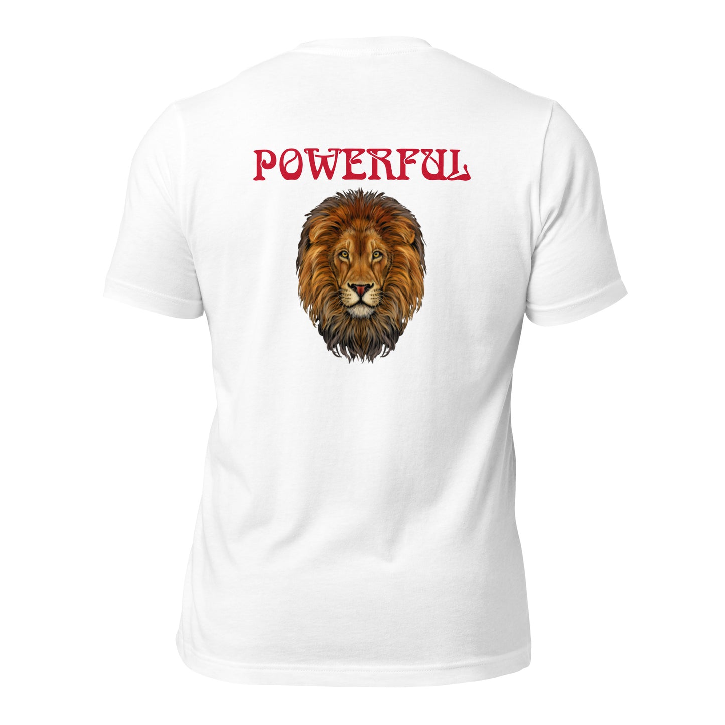 “POWERFUL”Unisex T-Shirt W/Red Font