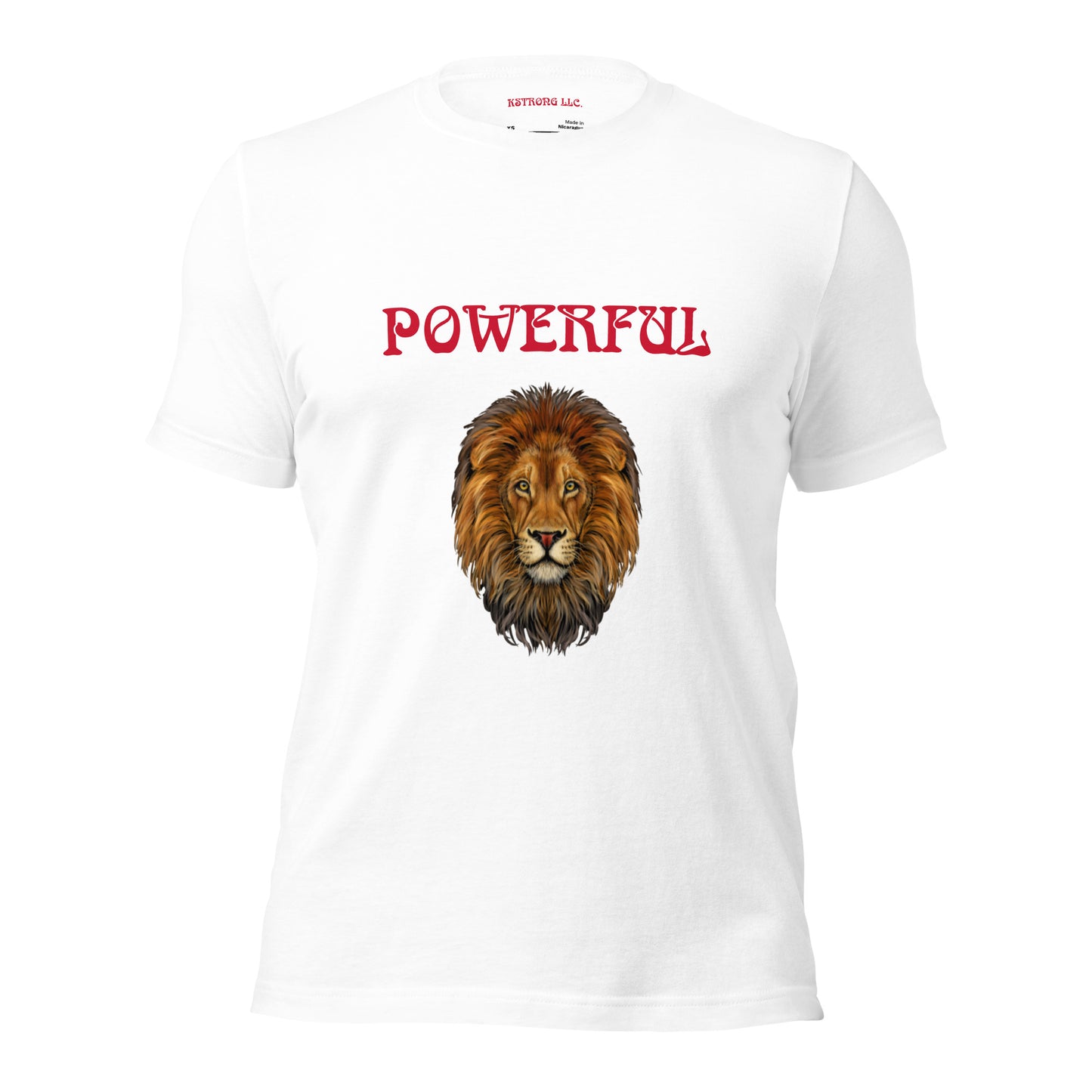 “POWERFUL”Unisex T-Shirt W/Red Font