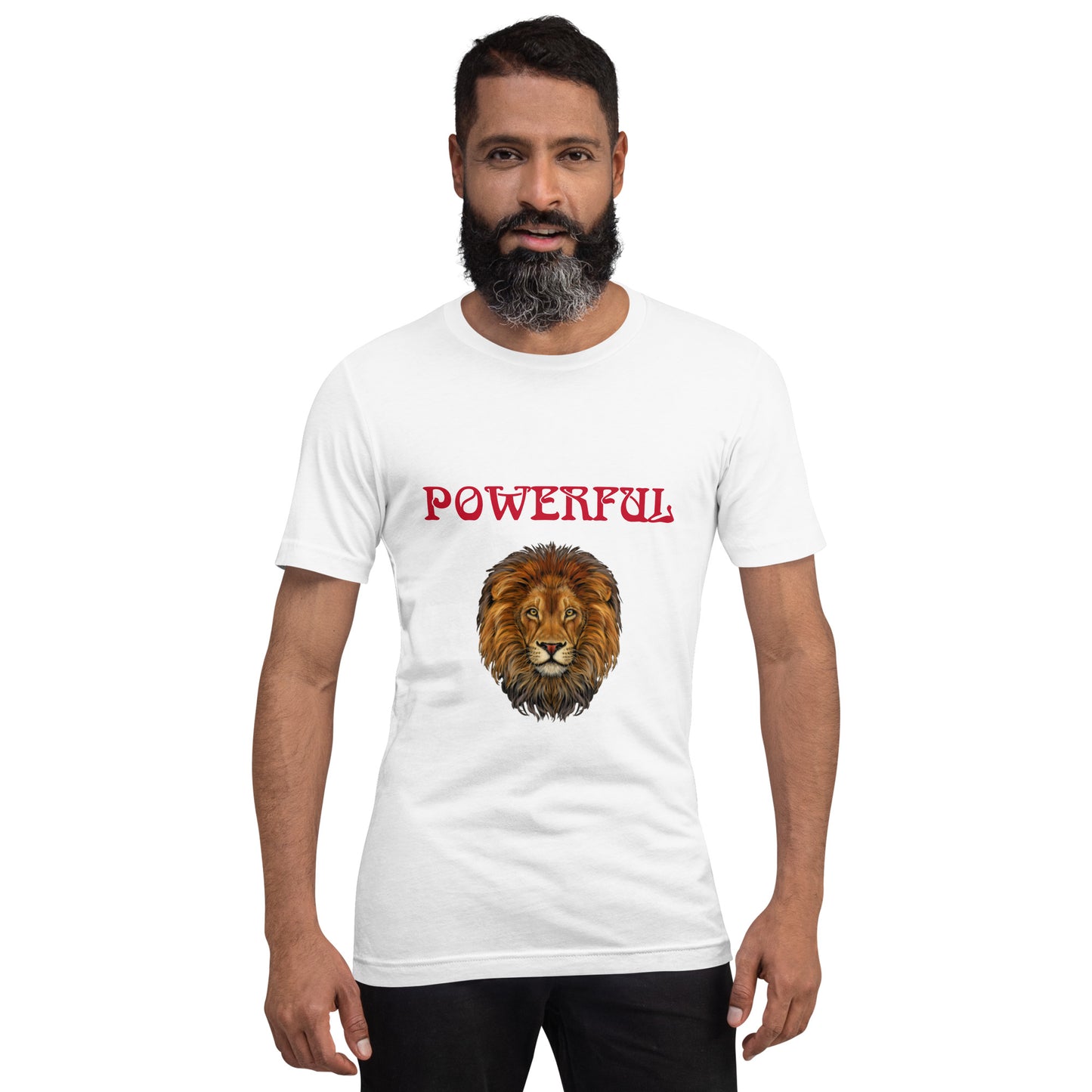 “POWERFUL”Unisex T-Shirt W/Red Font