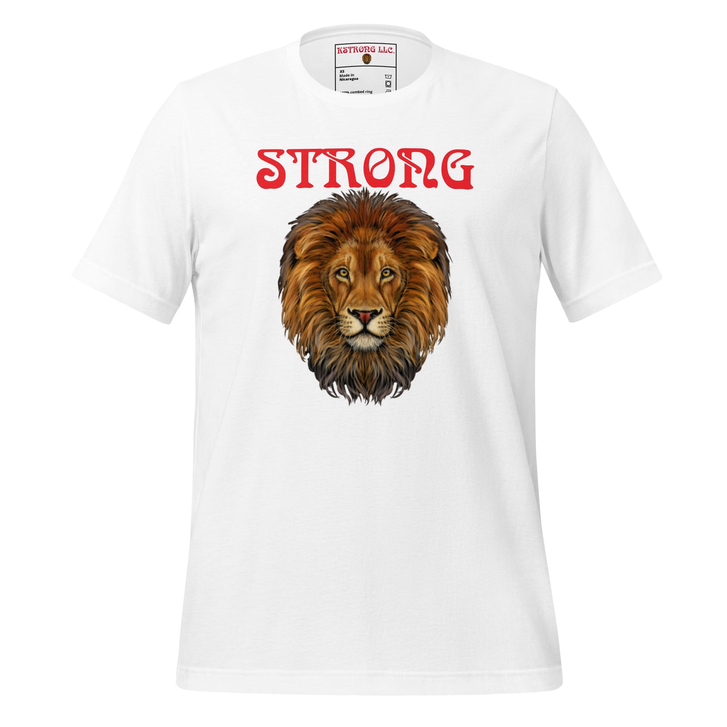 “STRONG”Unisex T-Shirt W/Back Double Red Font