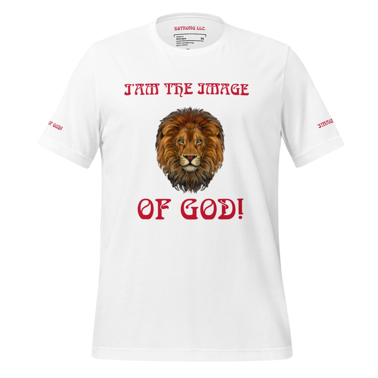 “I’AM THE IMAGE OF GOD!”Unisex T-Shirt W/Red Font