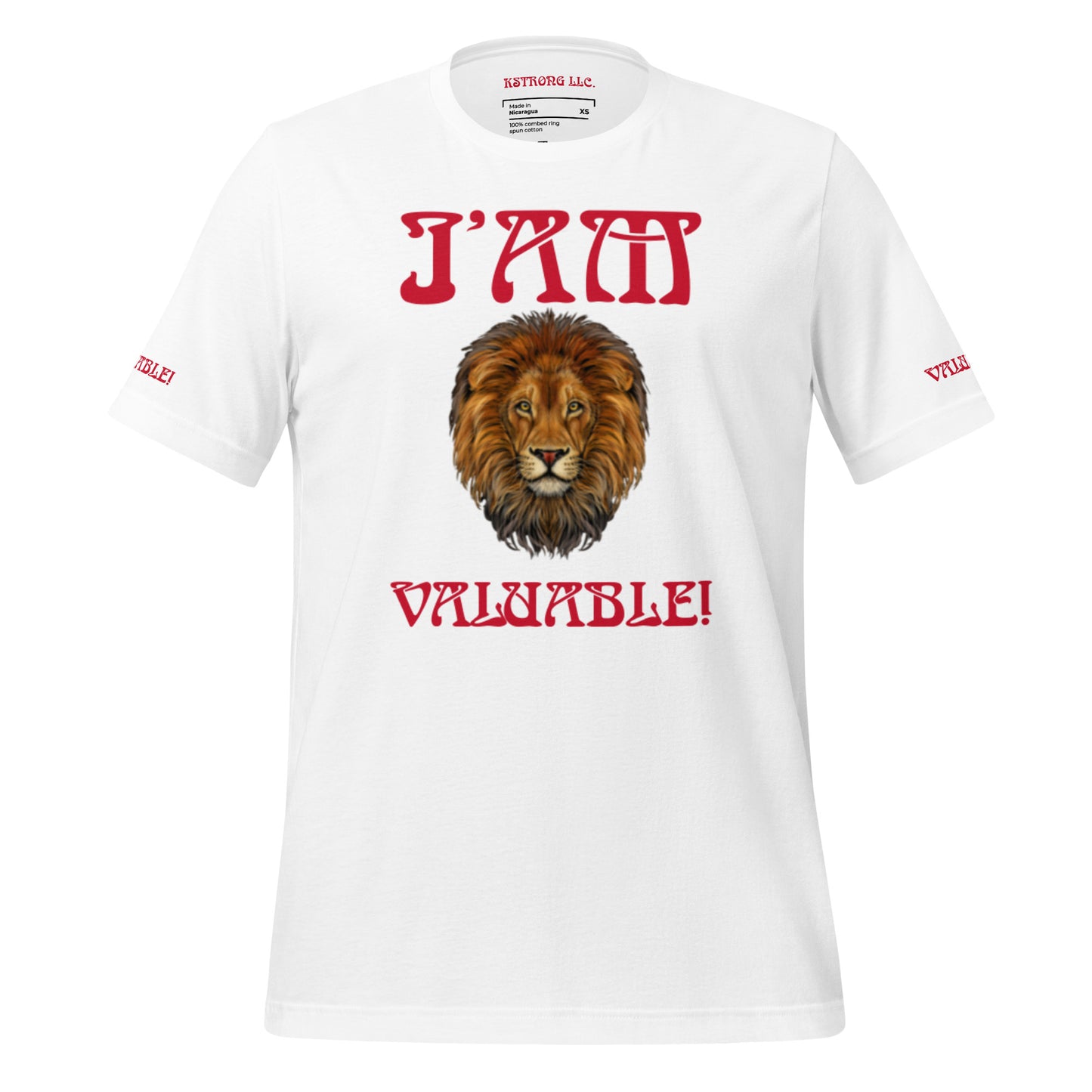 “I’AM VALUABLE!"Unisex T-Shirt W/Red Font