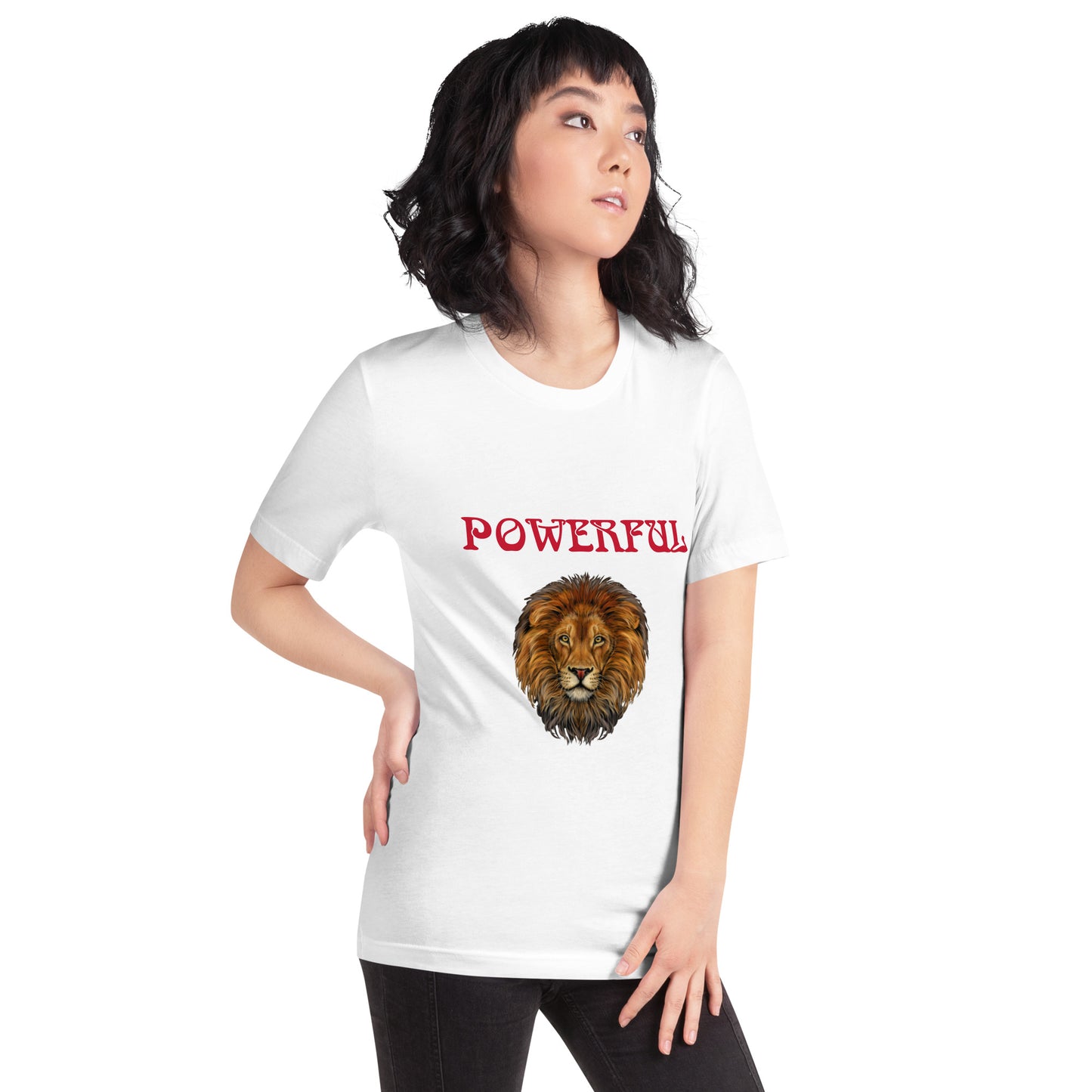 “POWERFUL”Unisex T-Shirt W/Red Font