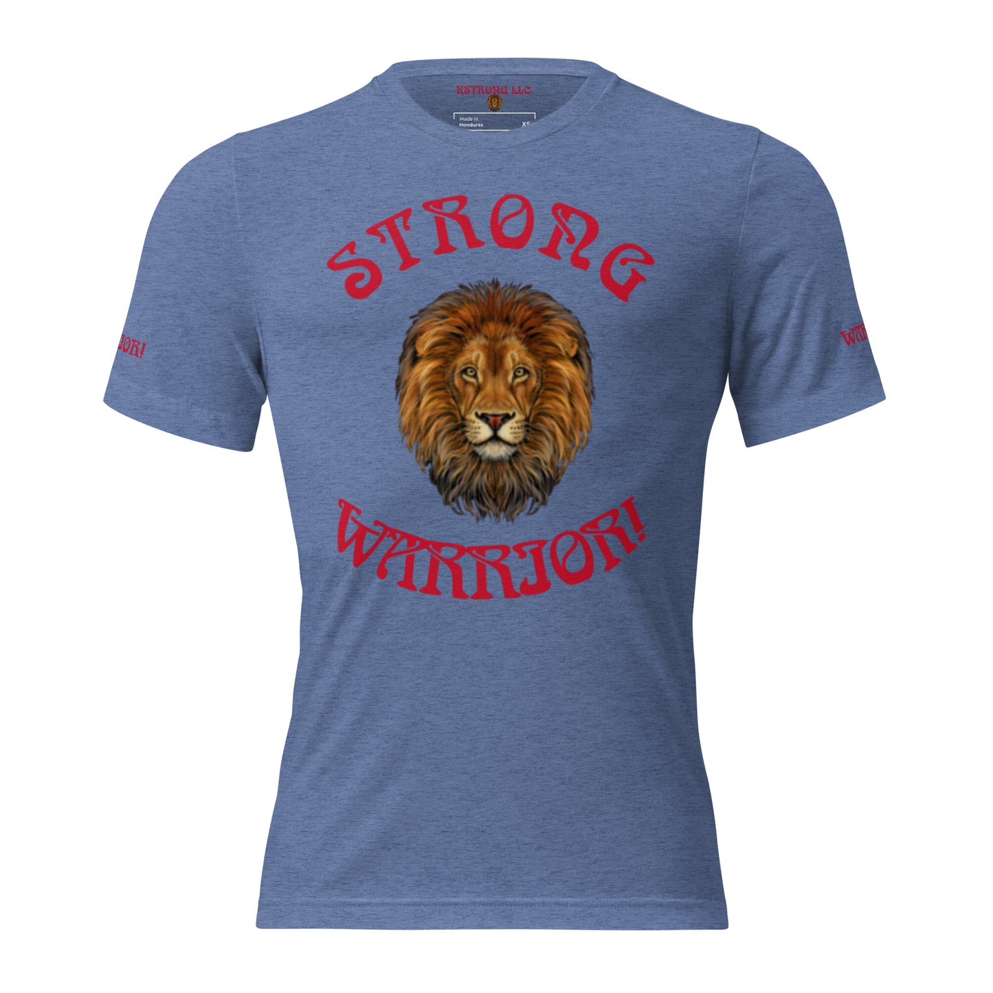 “STRONG WARRIOR!”WOMEN’S TRI-BLEND Short Sleeve T-Shirt W/Red Font