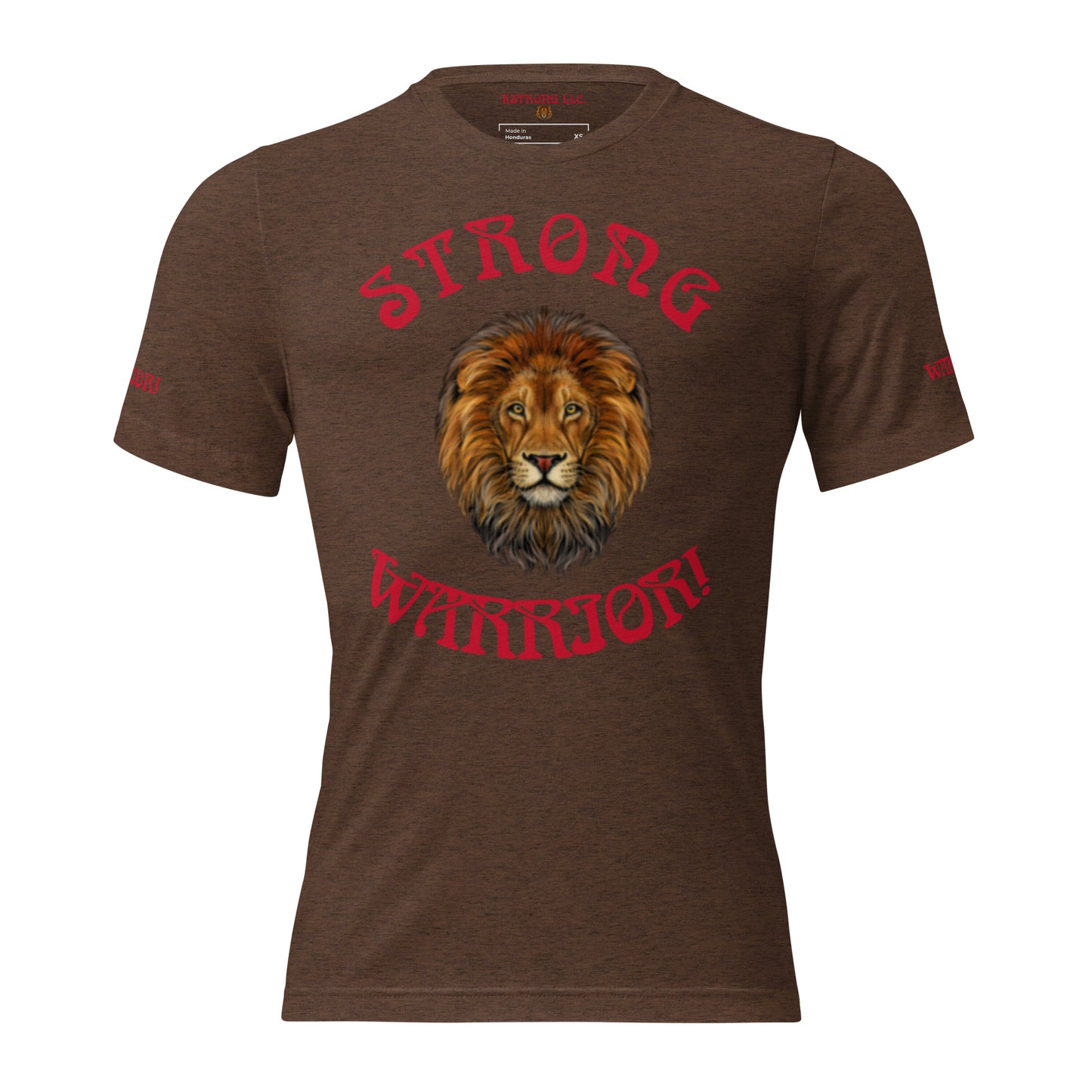 “STRONG WARRIOR!”WOMEN’S TRI-BLEND Short Sleeve T-Shirt W/Red Font