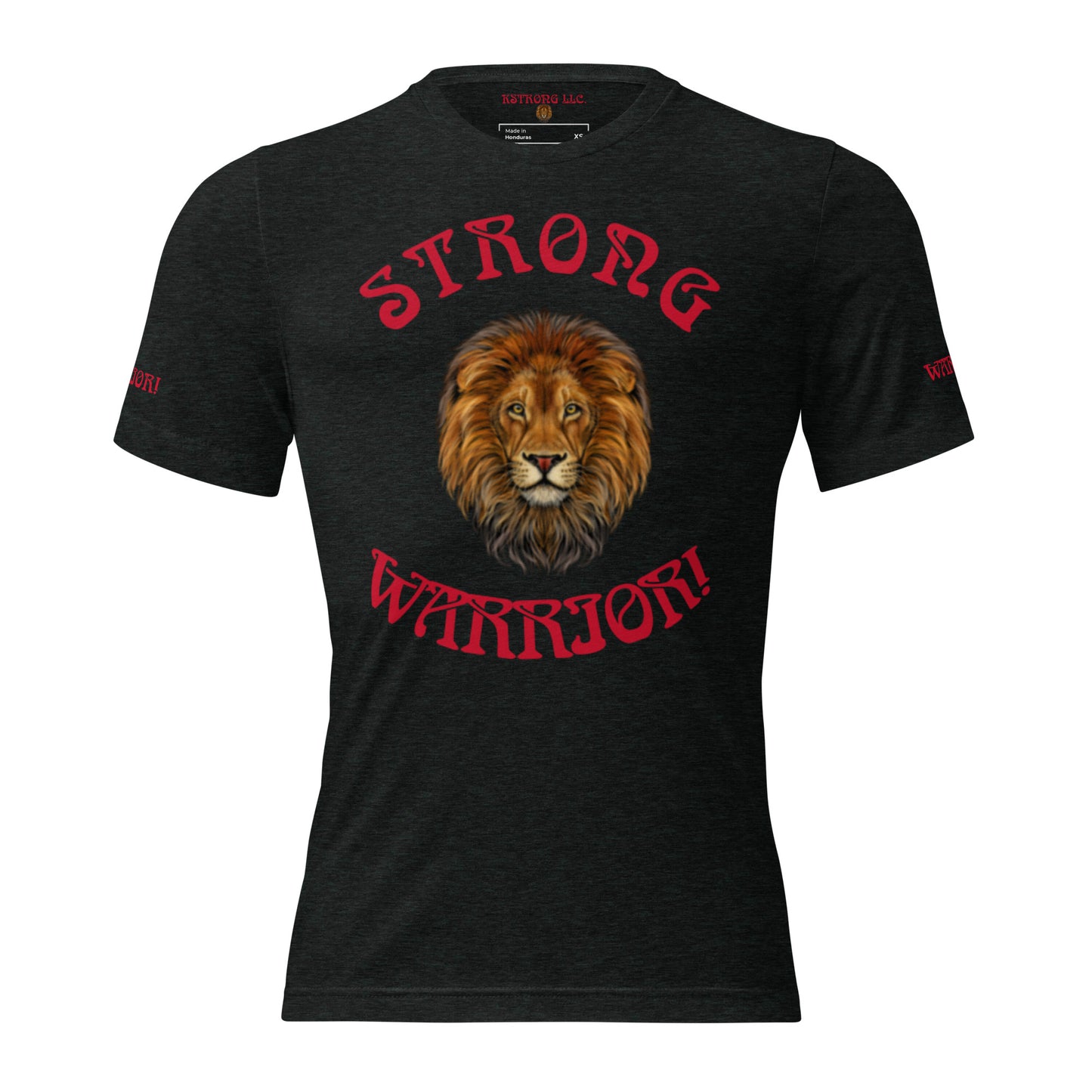 “STRONG WARRIOR!”WOMEN’S TRI-BLEND Short Sleeve T-Shirt W/Red Font