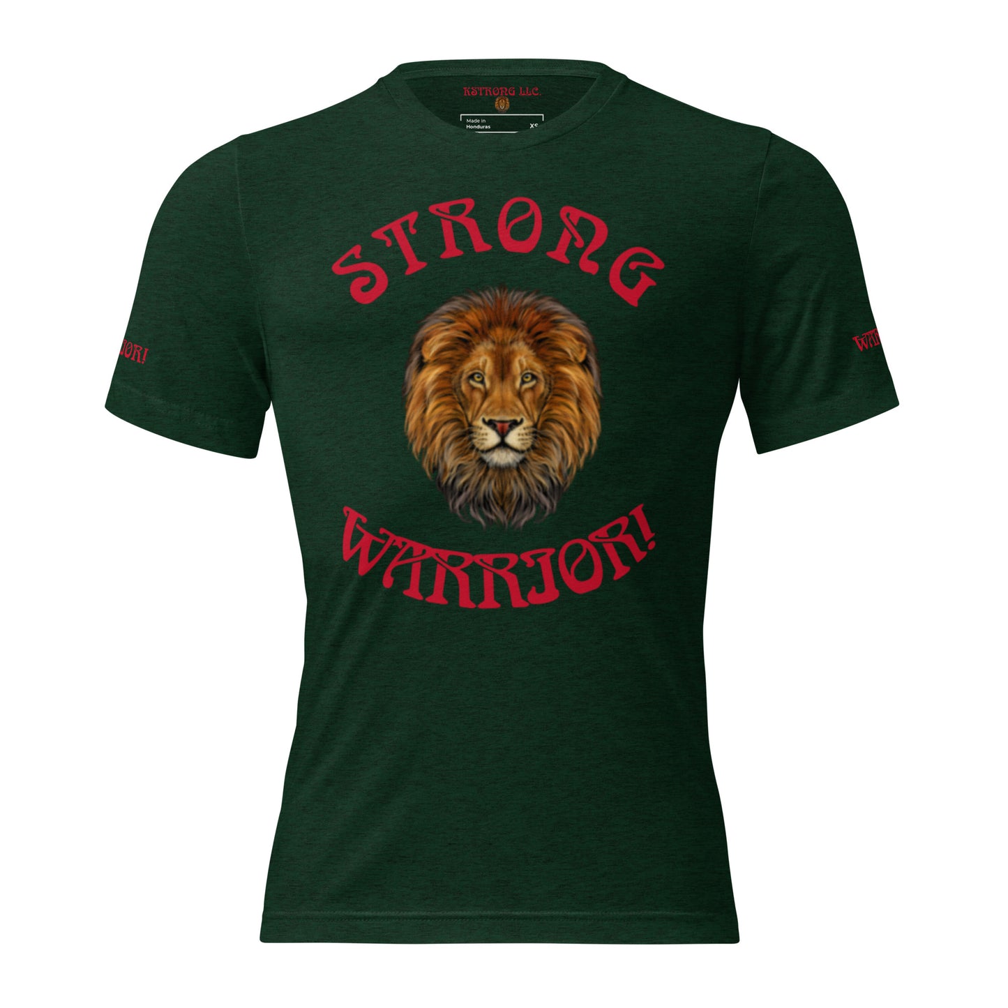 “STRONG WARRIOR!”WOMEN’S TRI-BLEND Short Sleeve T-Shirt W/Red Font