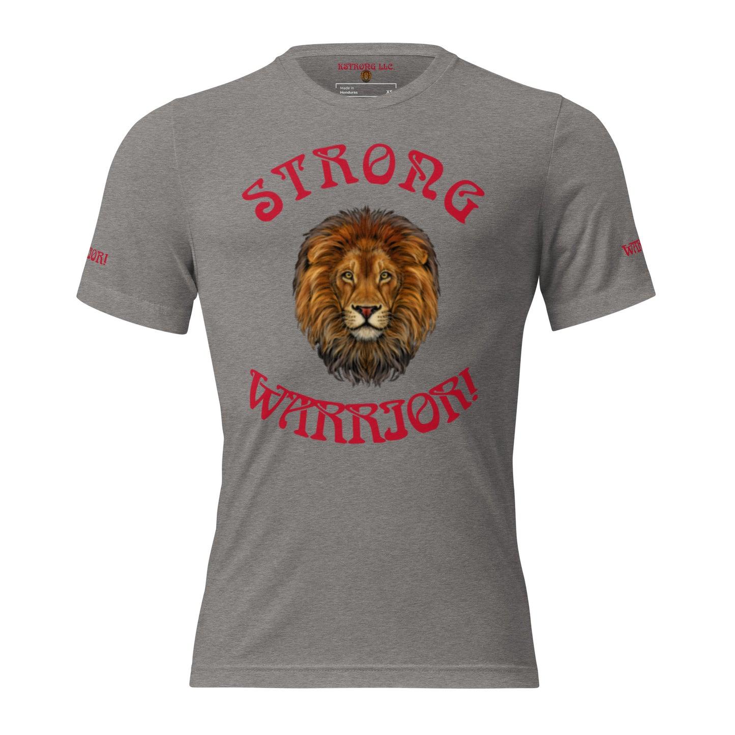 “STRONG WARRIOR!”WOMEN’S TRI-BLEND Short Sleeve T-Shirt W/Red Font