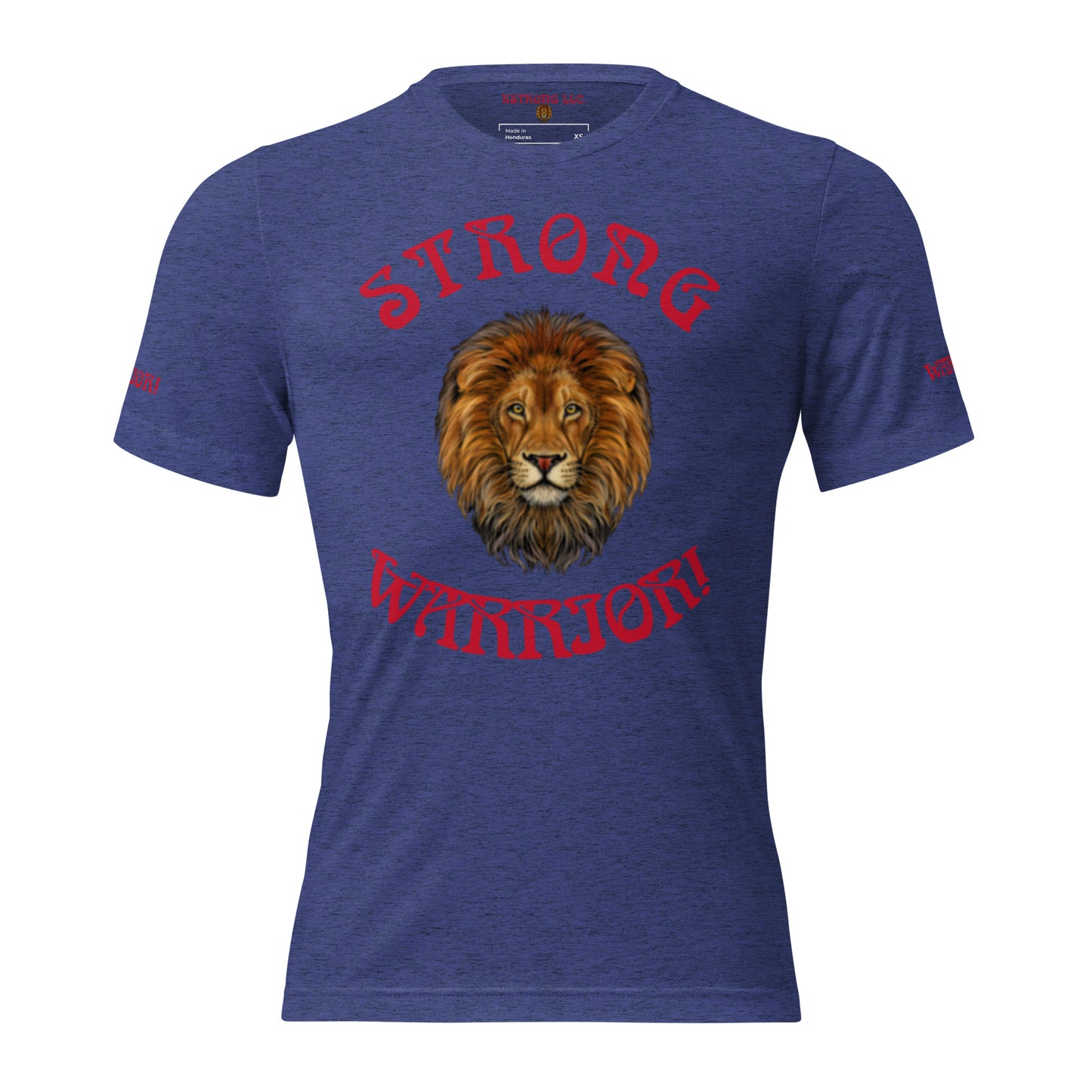 “STRONG WARRIOR!”WOMEN’S TRI-BLEND Short Sleeve T-Shirt W/Red Font