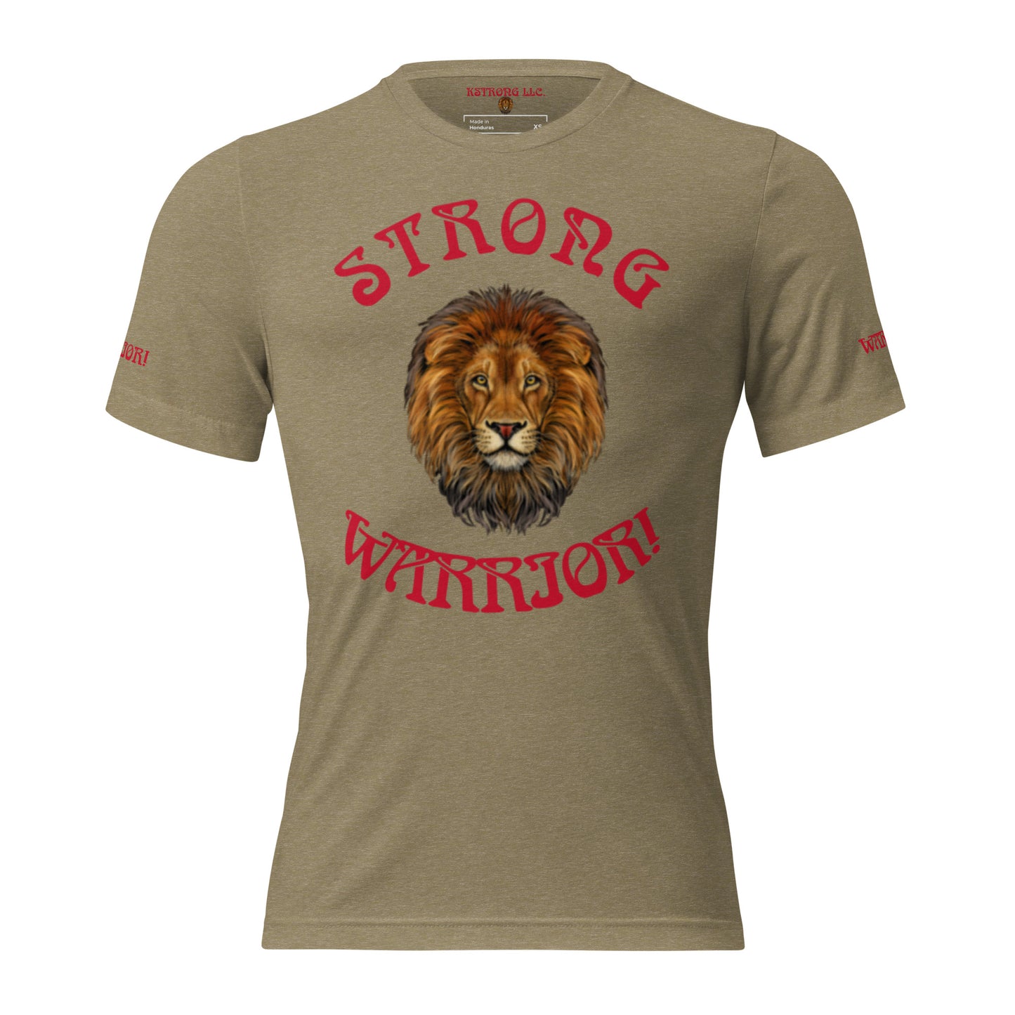 “STRONG WARRIOR!”WOMEN’S TRI-BLEND Short Sleeve T-Shirt W/Red Font