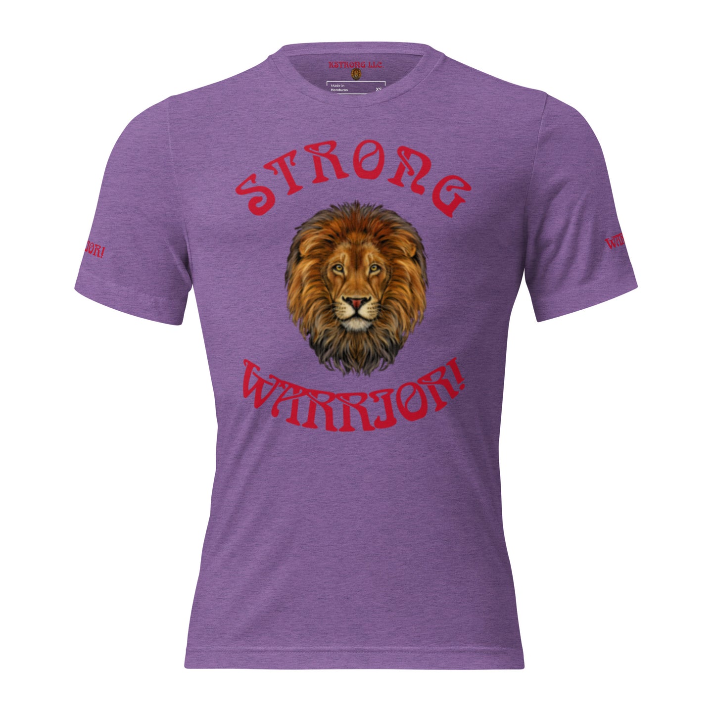 “STRONG WARRIOR!”WOMEN’S TRI-BLEND Short Sleeve T-Shirt W/Red Font