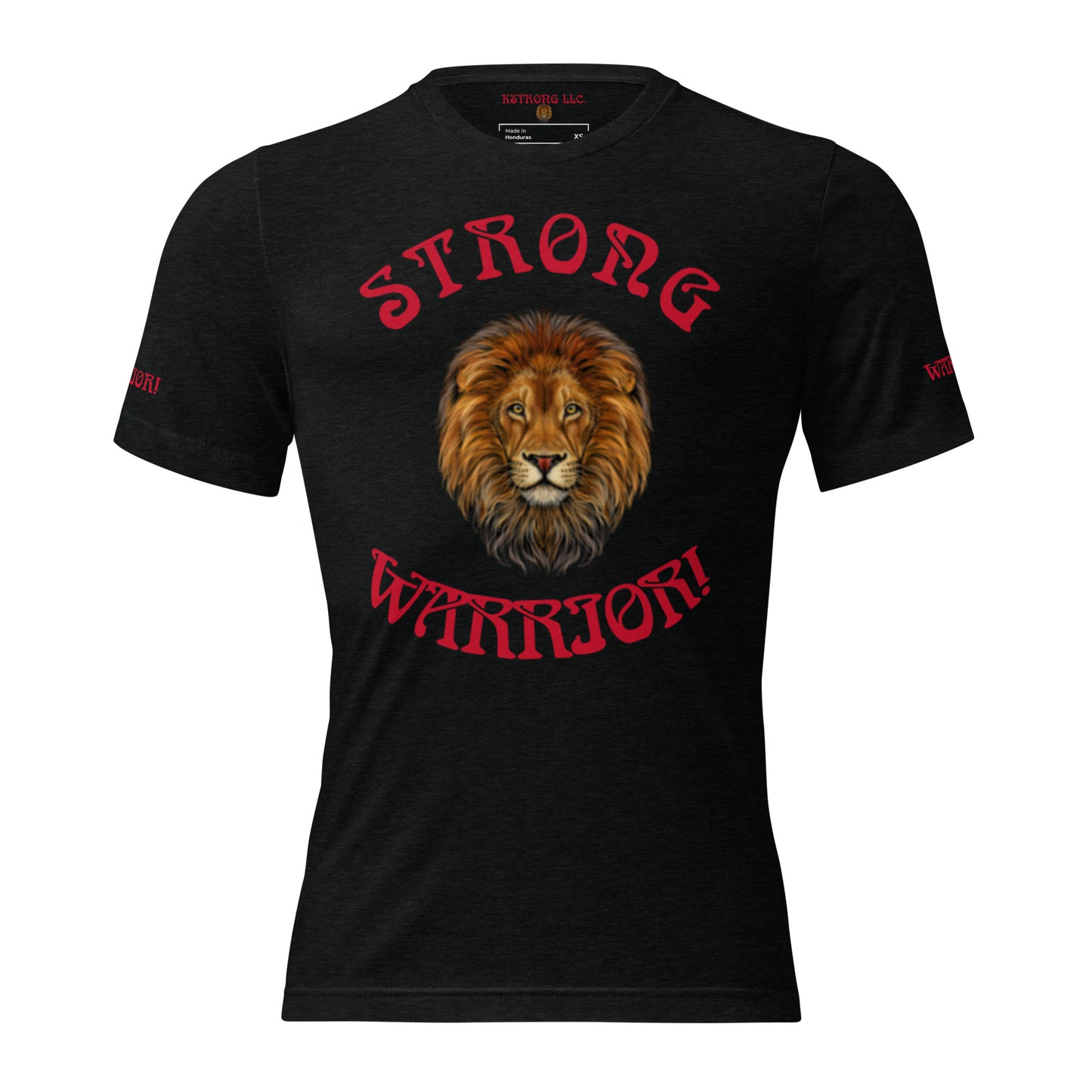 “STRONG WARRIOR!”WOMEN’S TRI-BLEND Short Sleeve T-Shirt W/Red Font