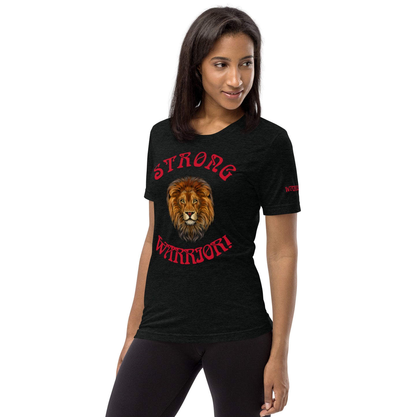 “STRONG WARRIOR!”WOMEN’S TRI-BLEND Short Sleeve T-Shirt W/Red Font