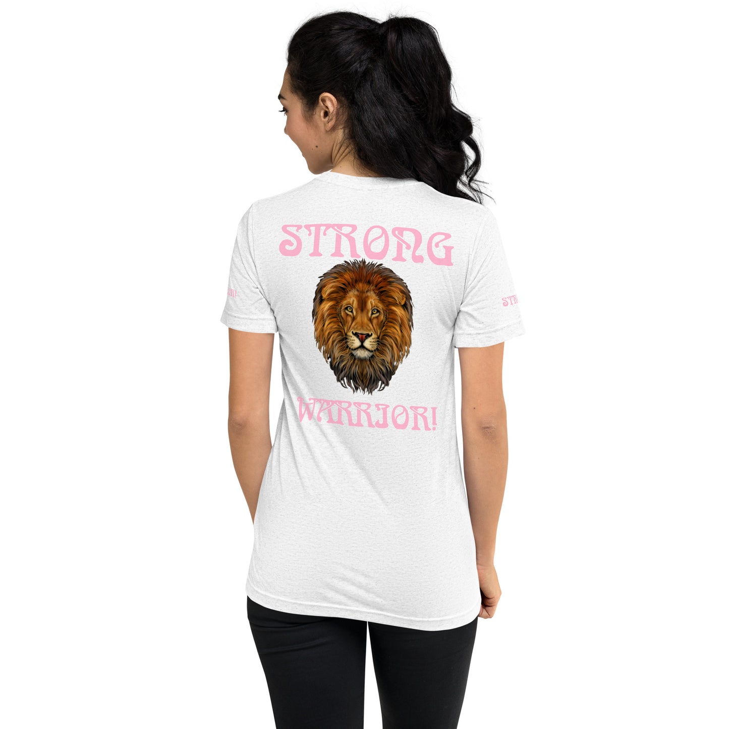 “STRONG WARRIOR!”WOMEN’S TRI-BLEND Short Sleeve T-Shirt W/Cotton Candy Font