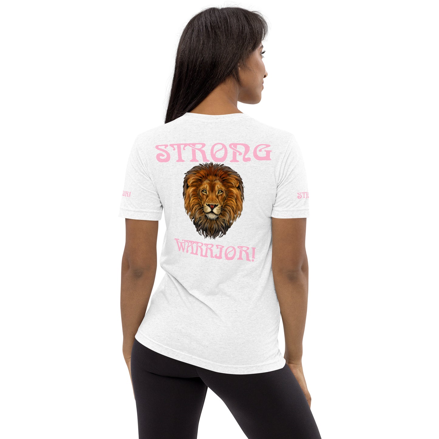 “STRONG WARRIOR!”WOMEN’S TRI-BLEND Short Sleeve T-Shirt W/Cotton Candy Font
