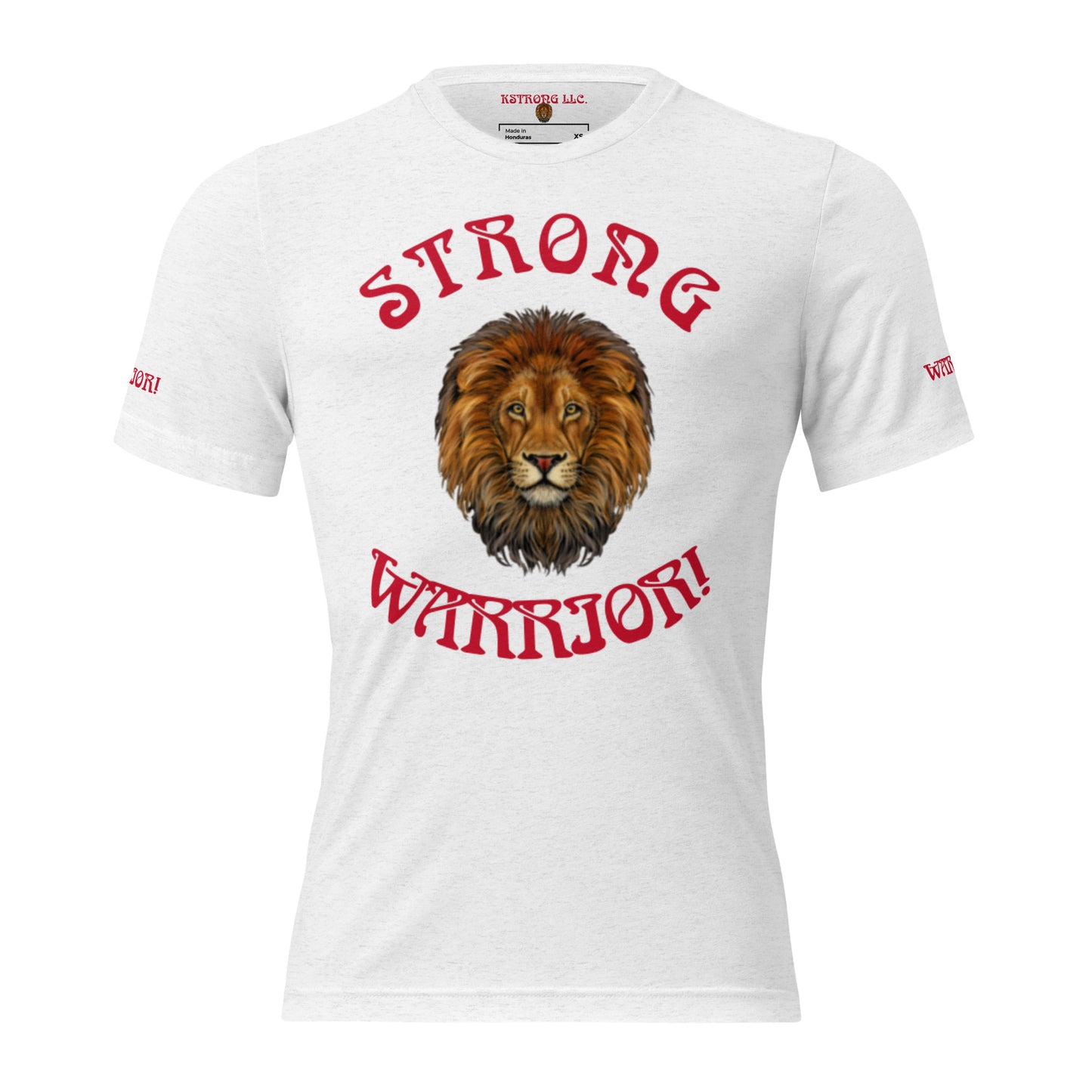 “STRONG WARRIOR!”WOMEN’S TRI-BLEND Short Sleeve T-Shirt W/Red Font