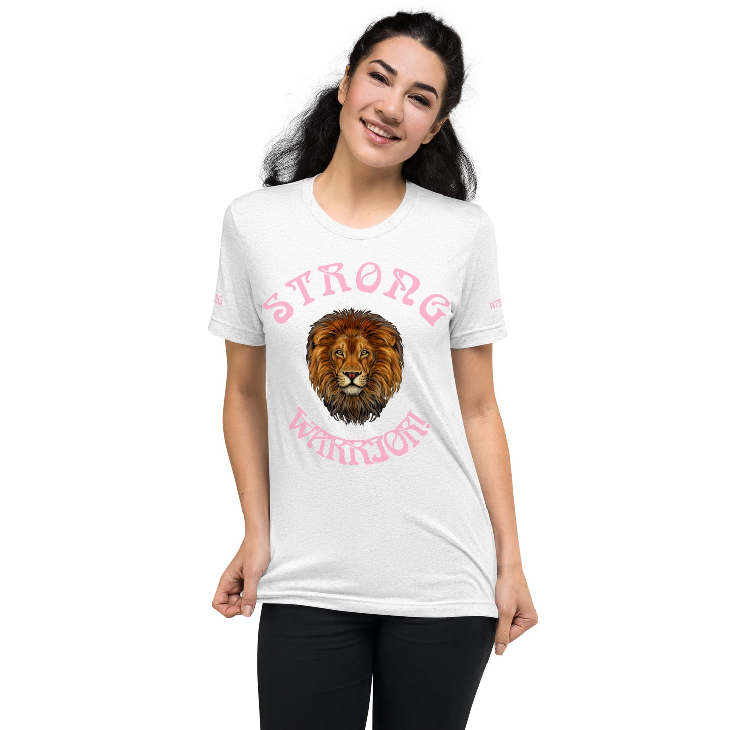 “STRONG WARRIOR!”WOMEN’S TRI-BLEND Short Sleeve T-Shirt W/Cotton Candy Font