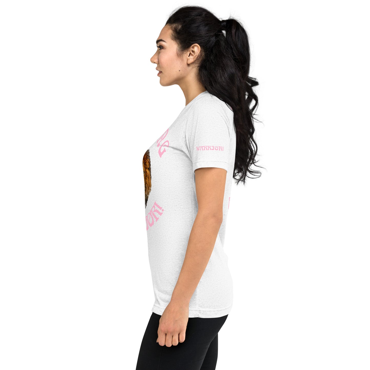 “STRONG WARRIOR!”WOMEN’S TRI-BLEND Short Sleeve T-Shirt W/Cotton Candy Font