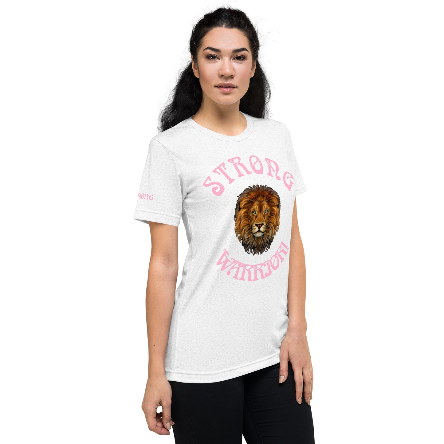“STRONG WARRIOR!”WOMEN’S TRI-BLEND Short Sleeve T-Shirt W/Cotton Candy Font