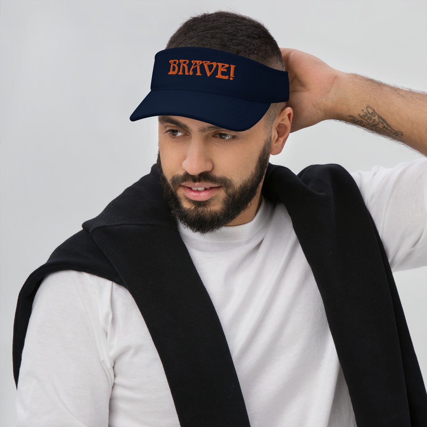 “BRAVE!”Visor W/Orange Font