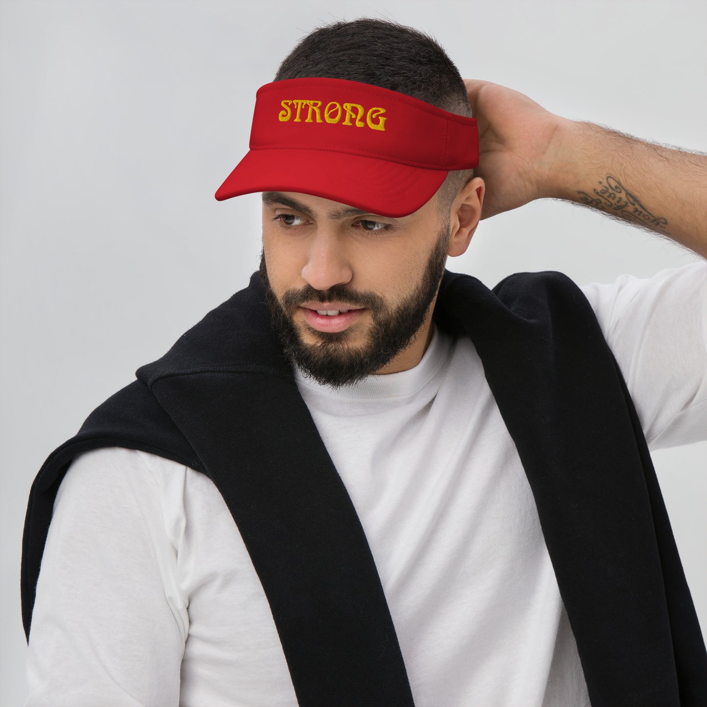 “STRONG” Visor W/Yellow Font