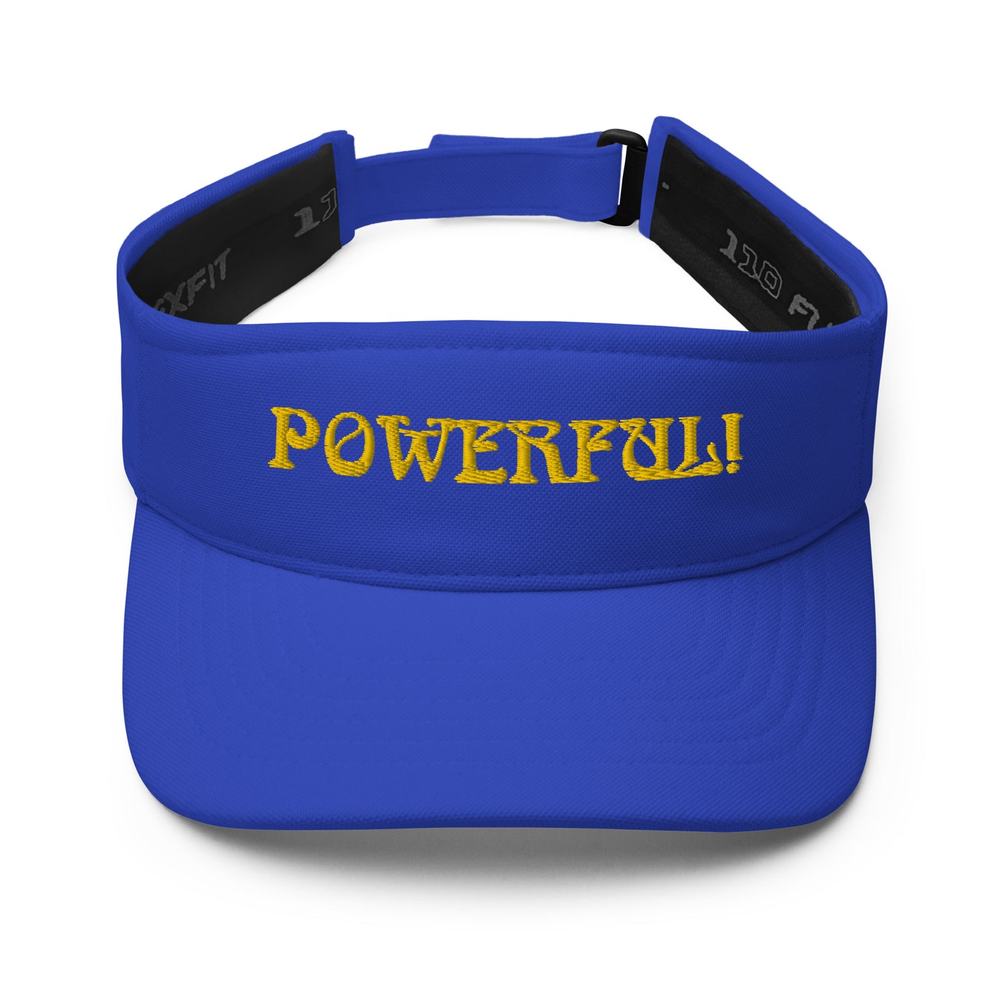 “POWERFUL!”Visor W/Yellow Font