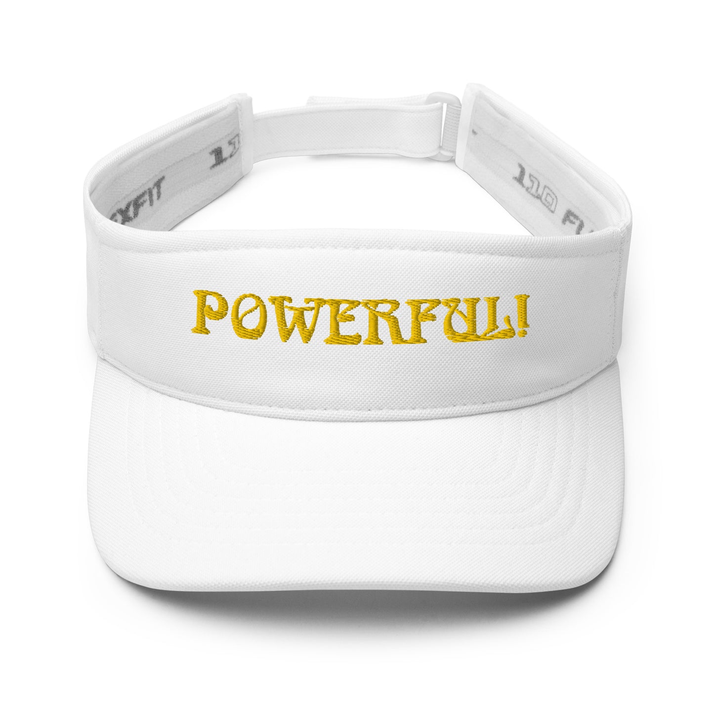 “POWERFUL!”Visor W/Yellow Font