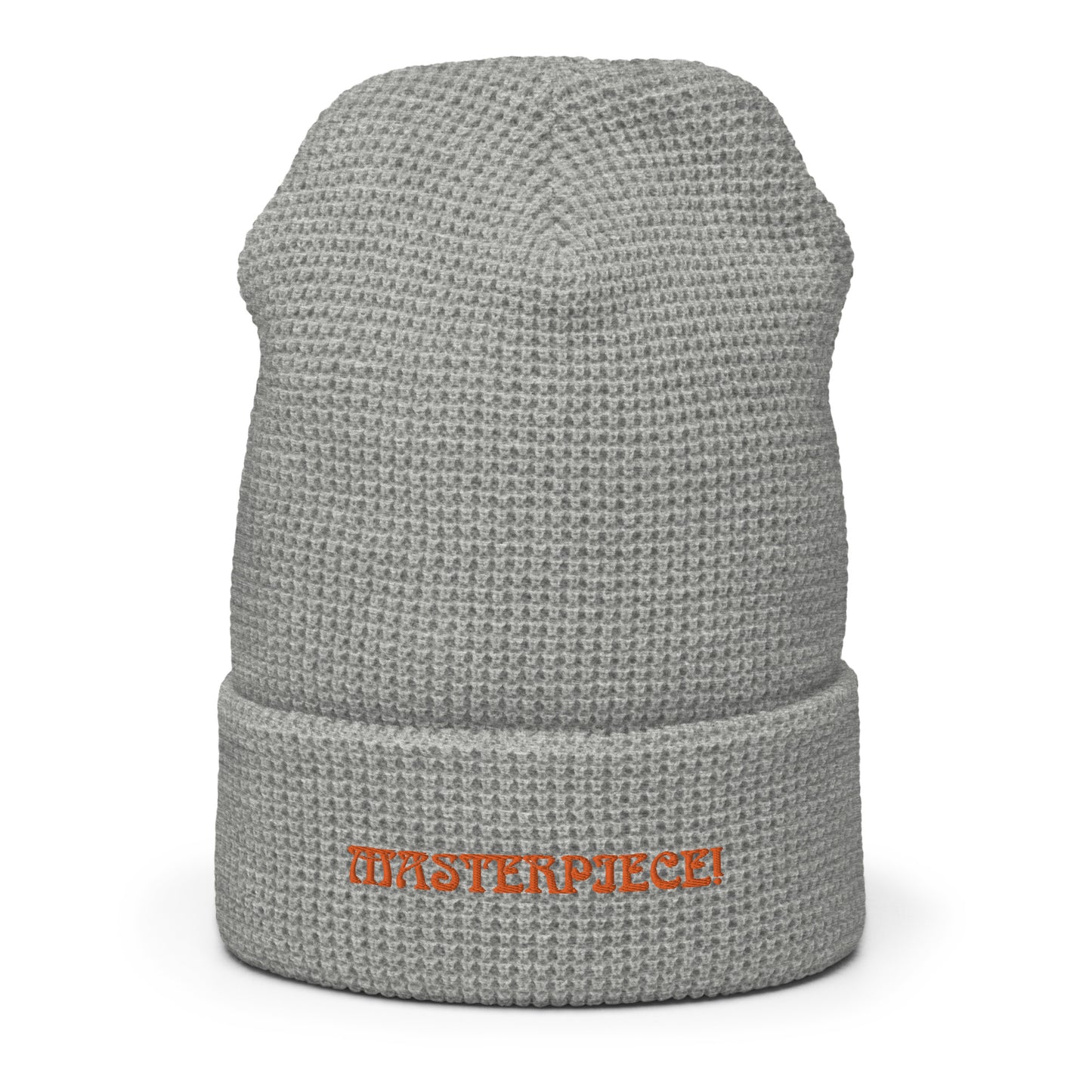 “MASTERPIECE!”Waffle Beanie W/Orange Font