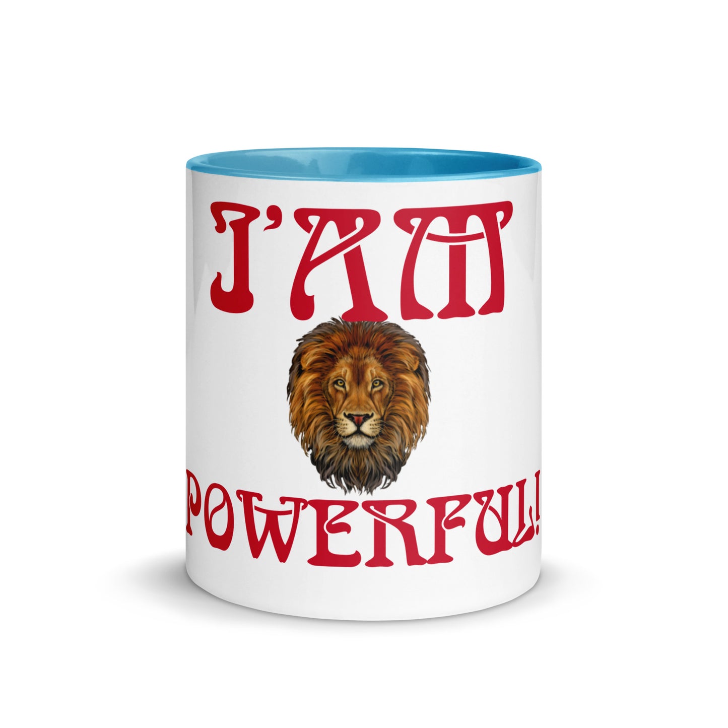 “I’AM POWERFUL!”Mug with Color Inside W/Red Font