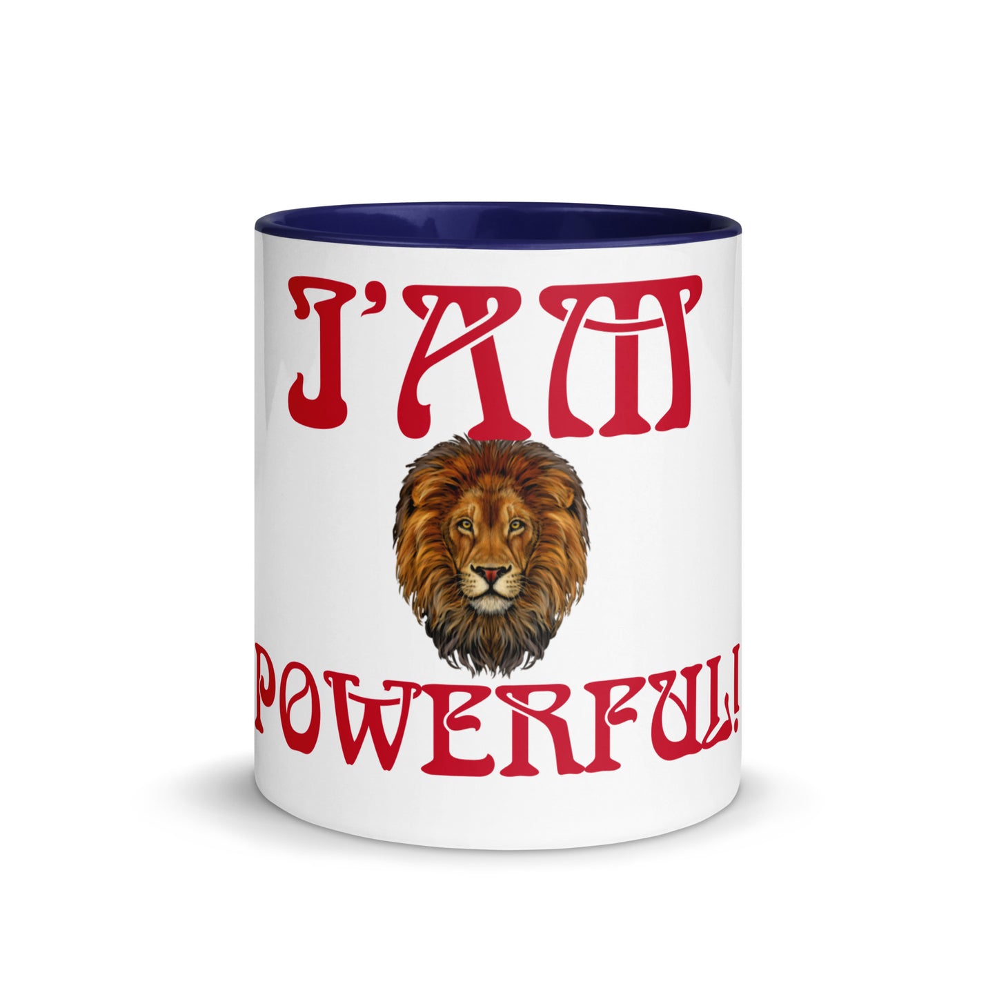“I’AM POWERFUL!”Mug with Color Inside W/Red Font