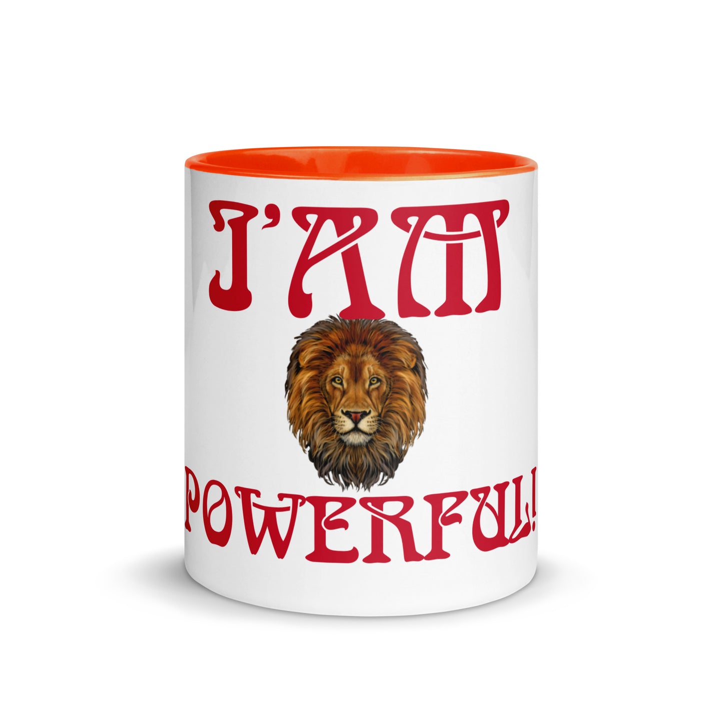 “I’AM POWERFUL!”Mug with Color Inside W/Red Font