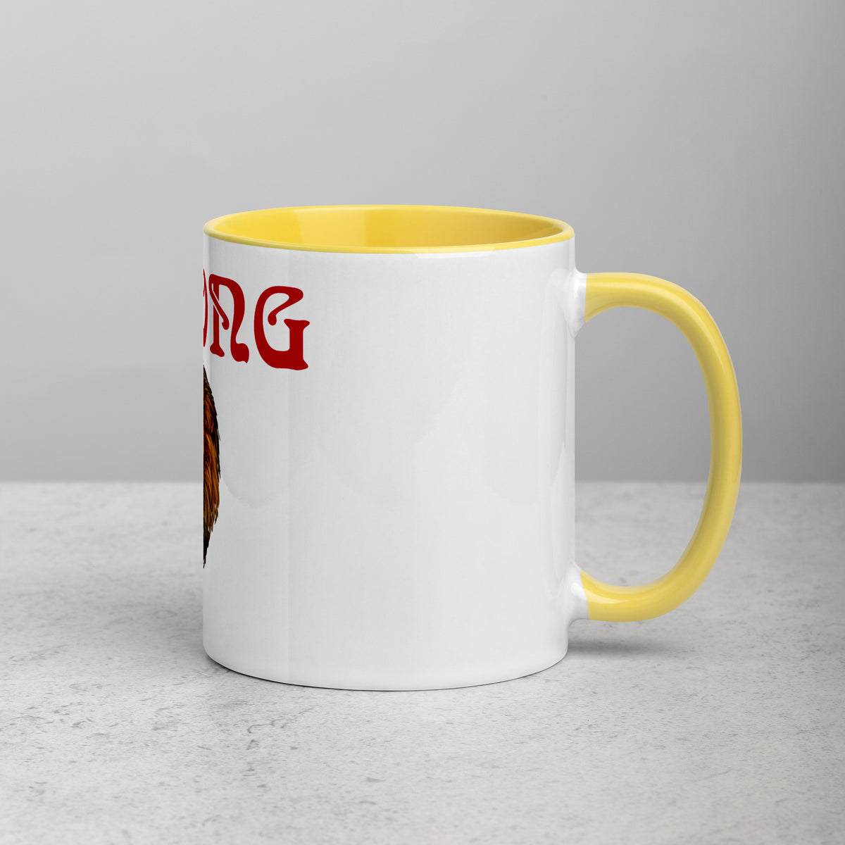 “STRONG”Mug W/Color Inside W/Red Font