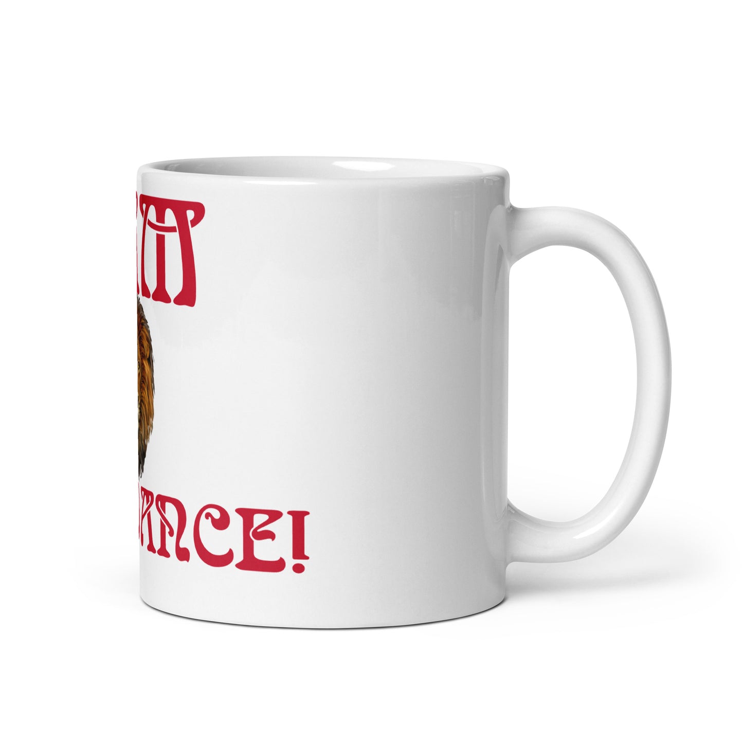 “IAM ABUNDANCE!”White Glossy Mug W/Red Font