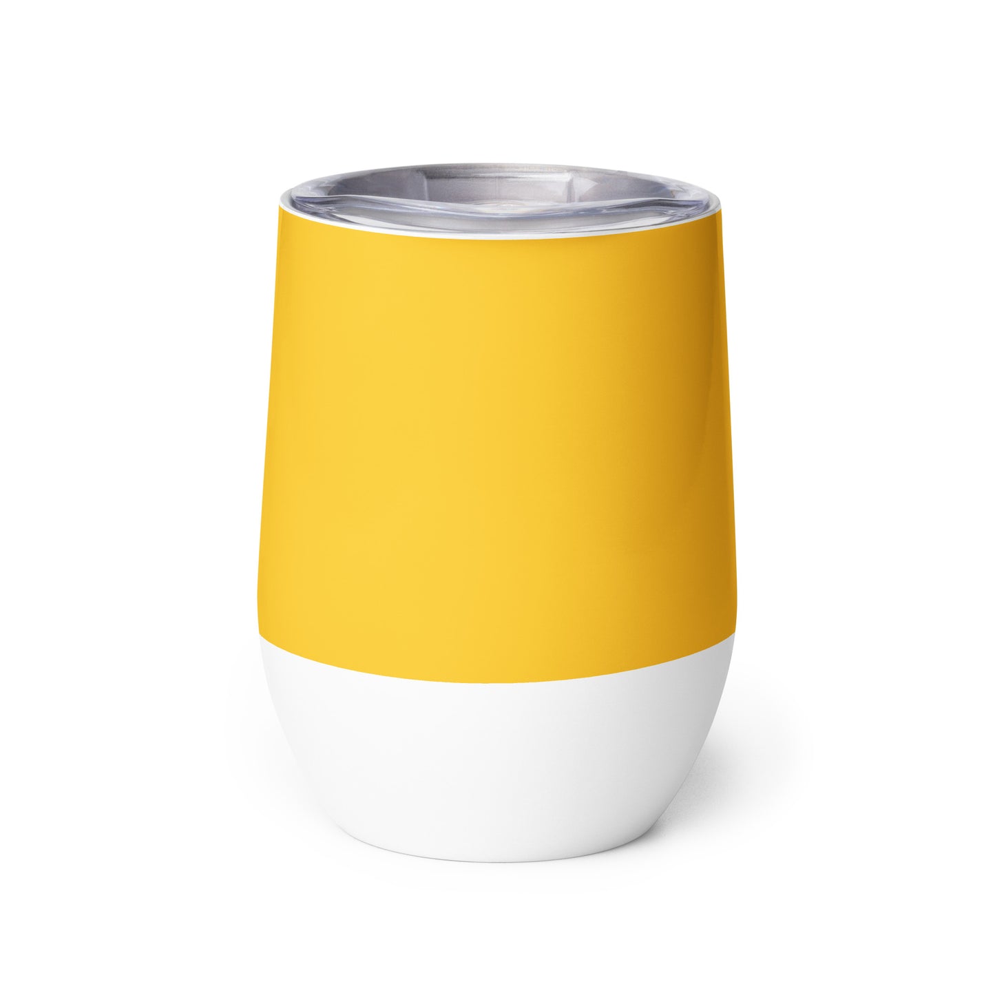 “STRONG”Yellow Wine Tumbler W/White Font