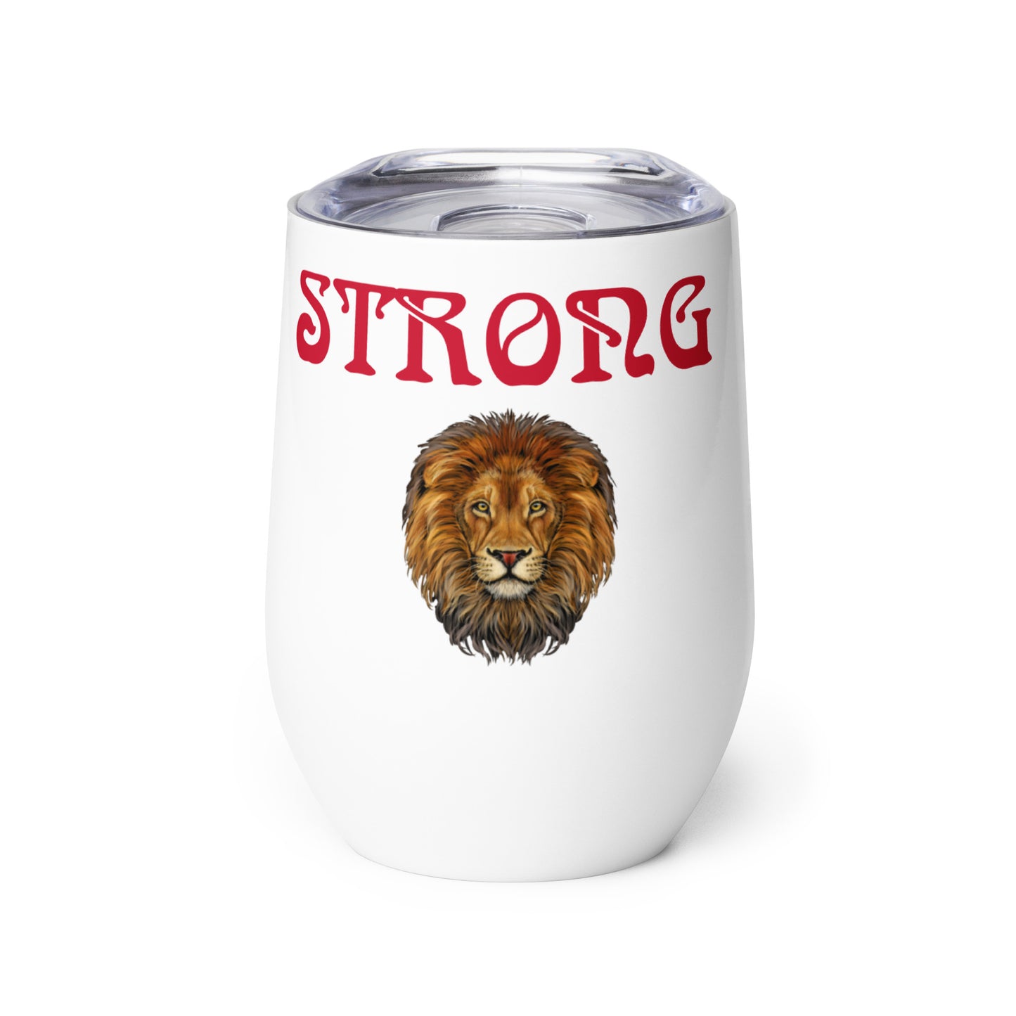 “STRONG” Wine Tumbler W/Red Font