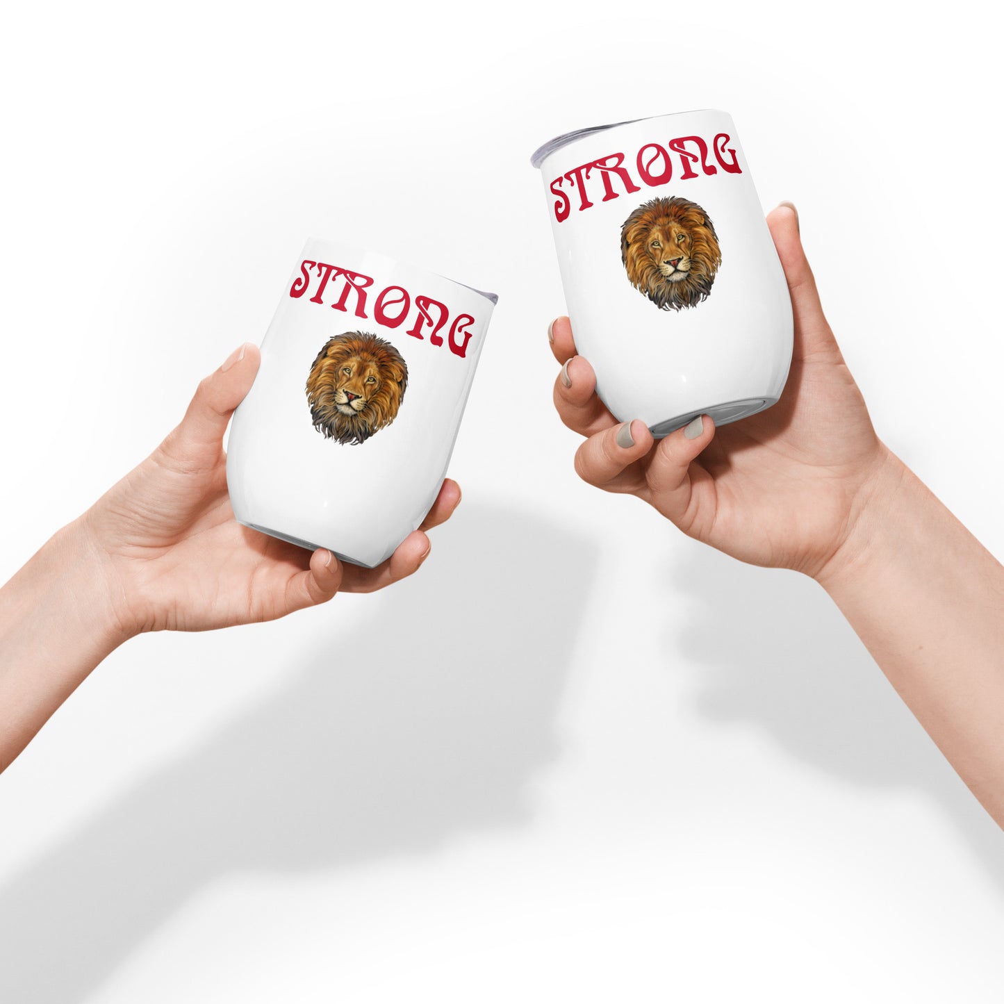 “STRONG” Wine Tumbler W/Red Font