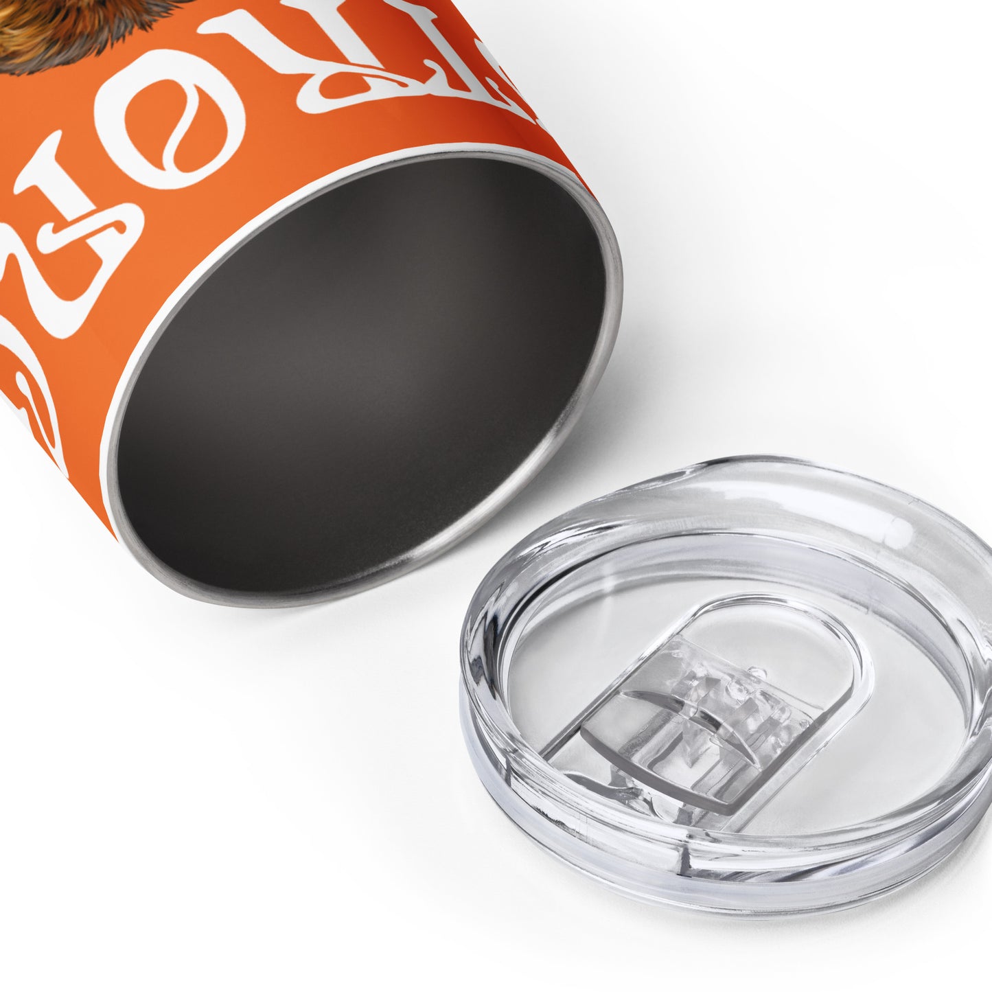 “STRONG”Orange Wine Tumbler W/White Font