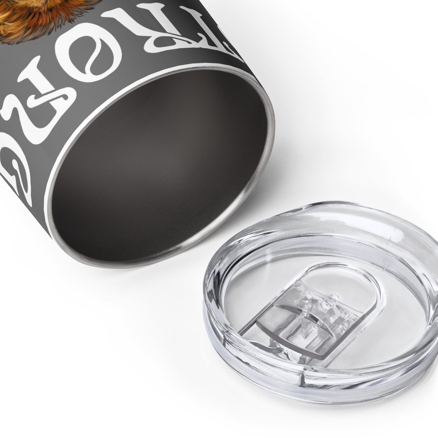 “STRONG”Grey Wine Tumbler W/White Font