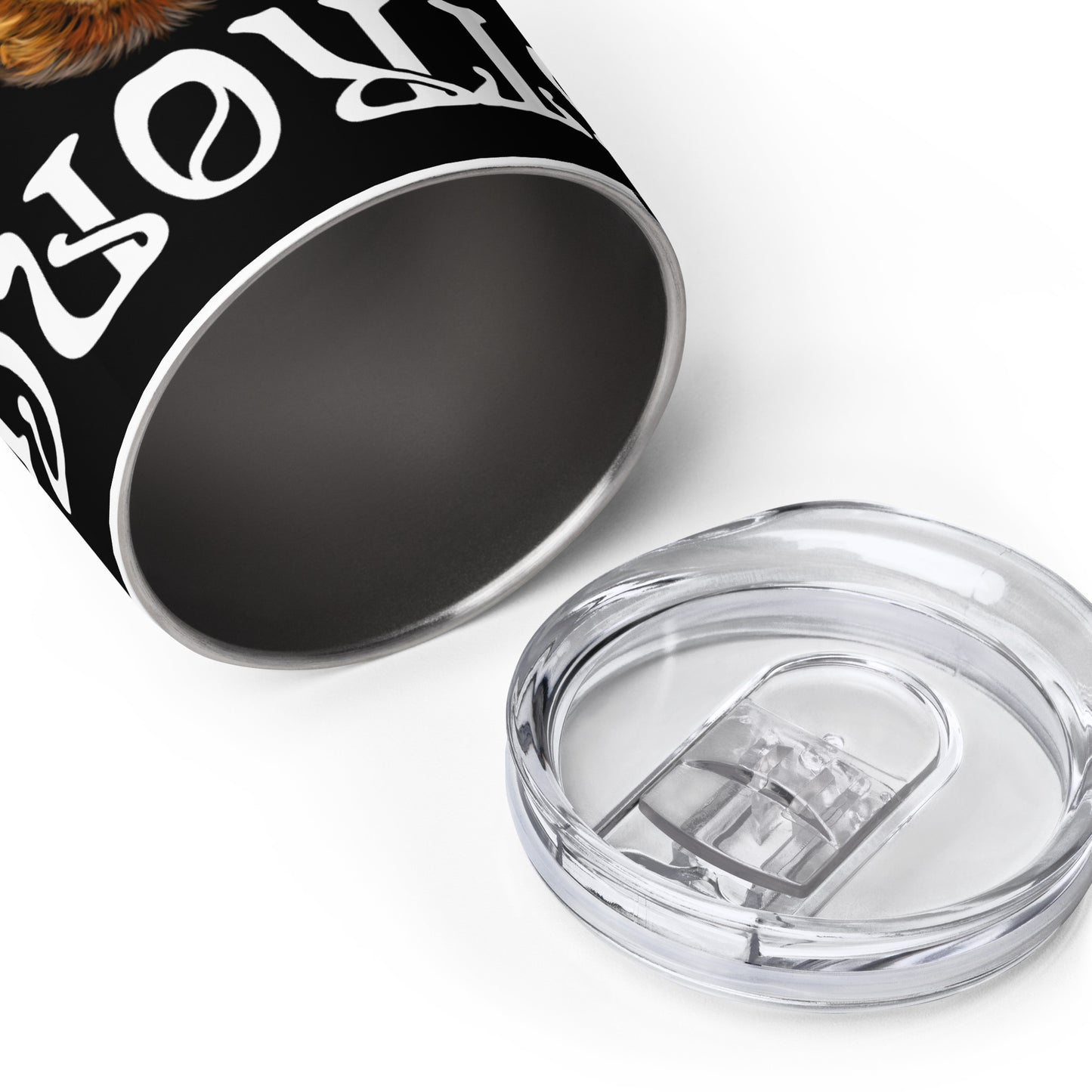 “STRONG”Black Wine Tumbler W/White Font