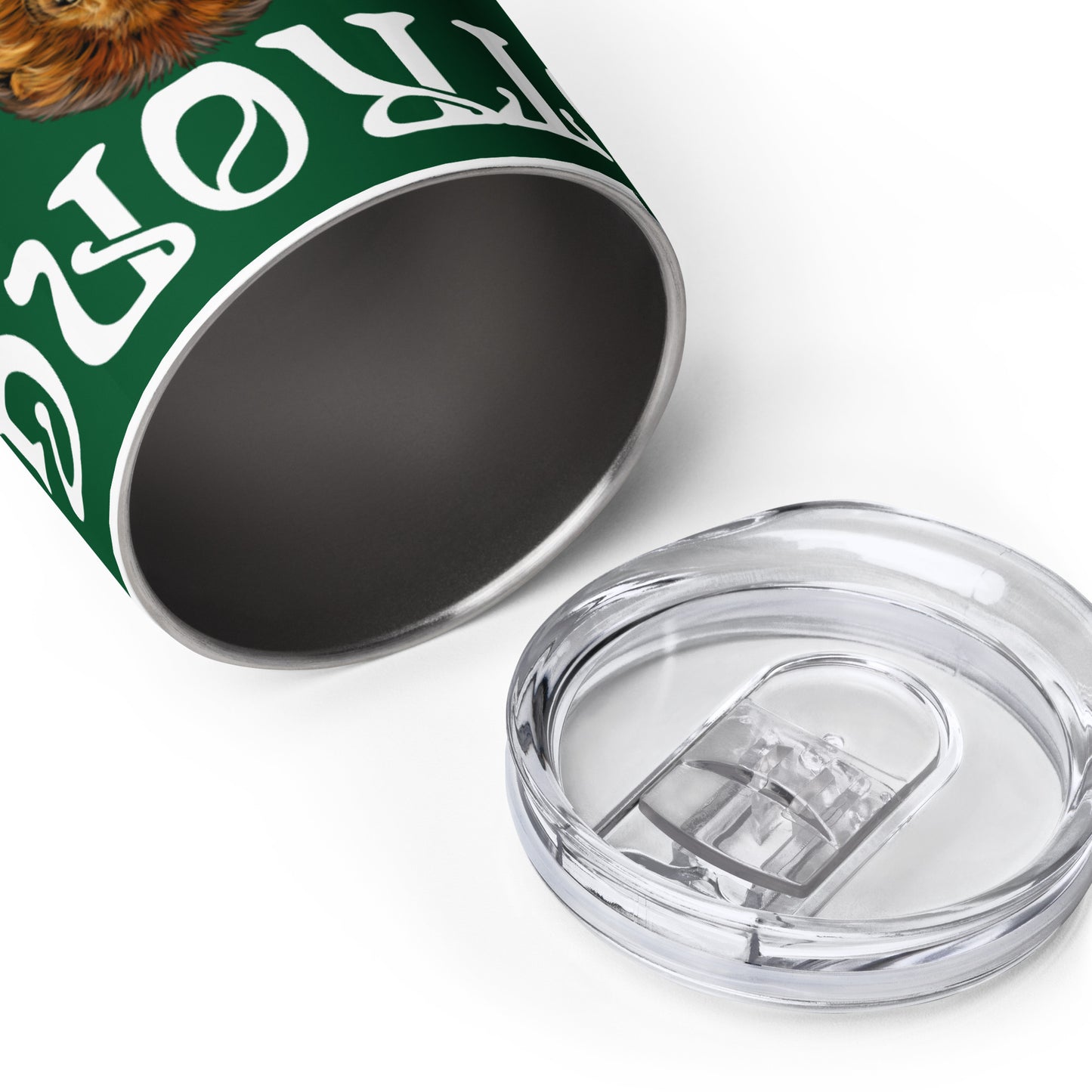 “STRONG”Green Wine Tumbler W/White Font