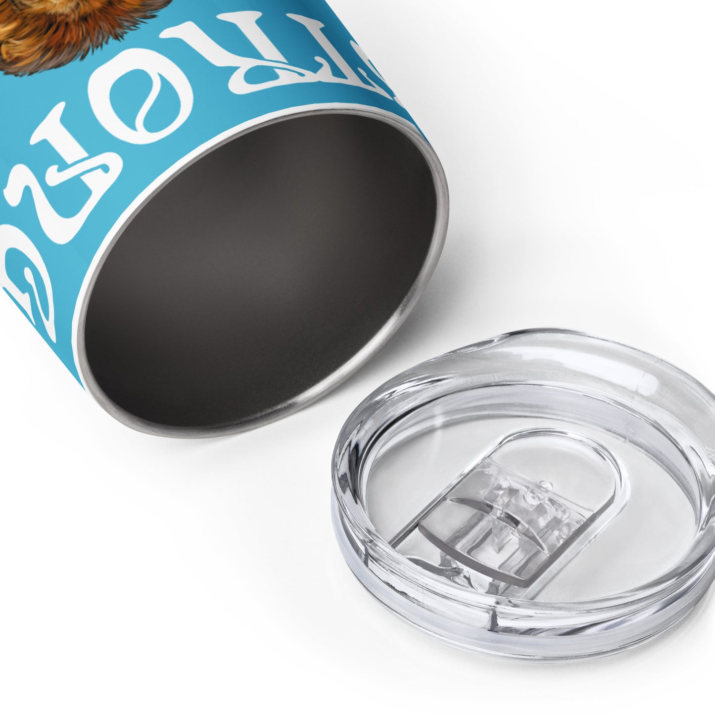 “STRONG”SkyBlue Wine Tumbler W/White Font