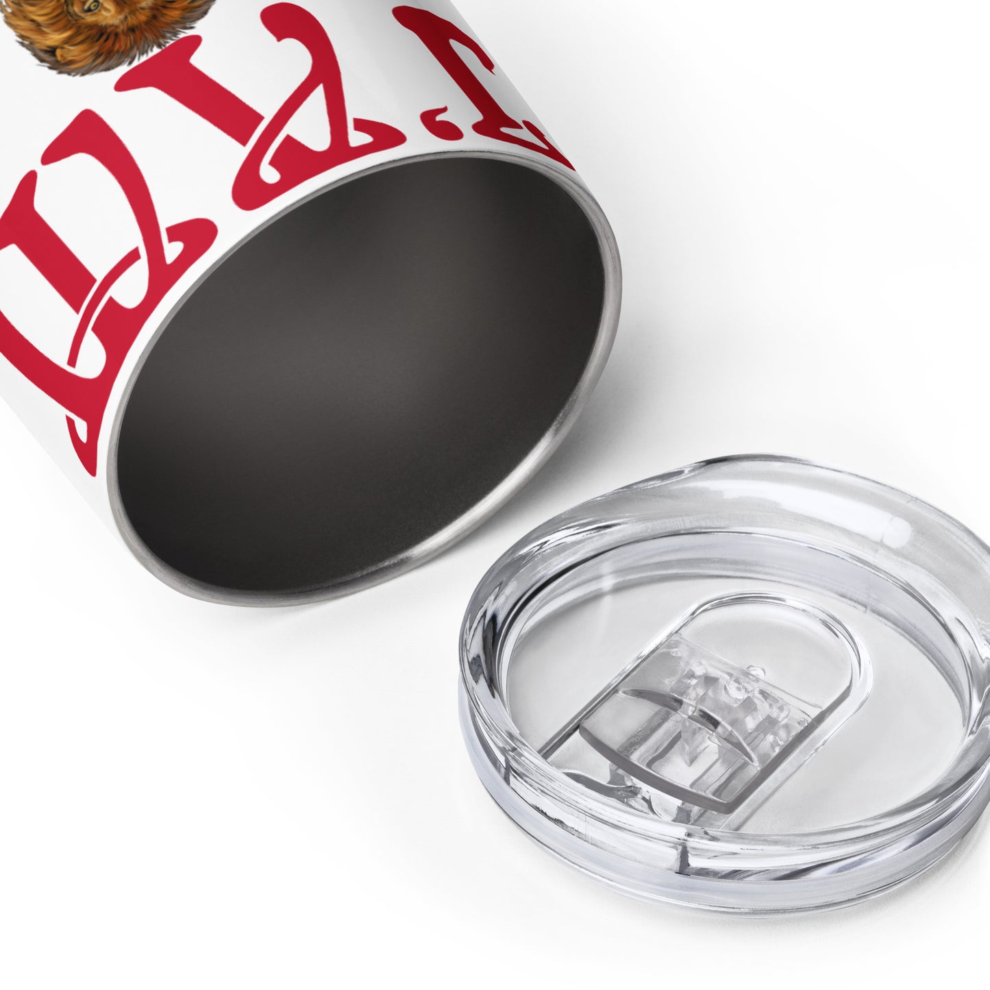 “I’AM STRONG!”White Wine Tumbler W/Red Font