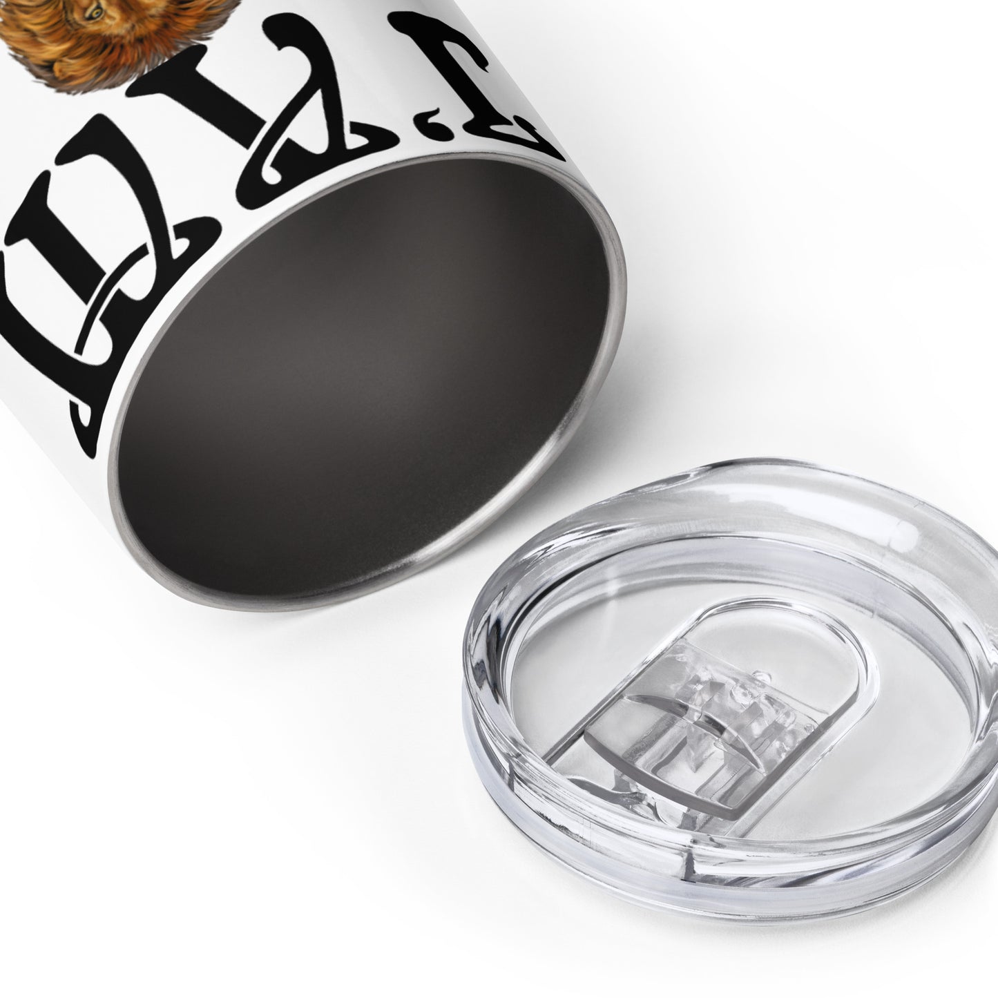 “I’AM STRONG!”White Wine Tumbler W/Black Font