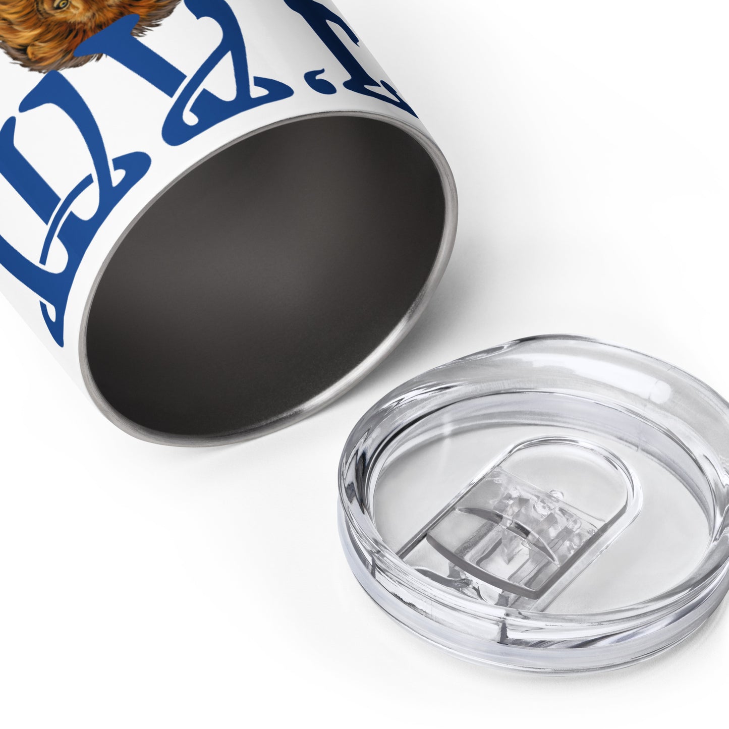 “I’AM STRONG!”White Wine Tumbler W/Blue Font