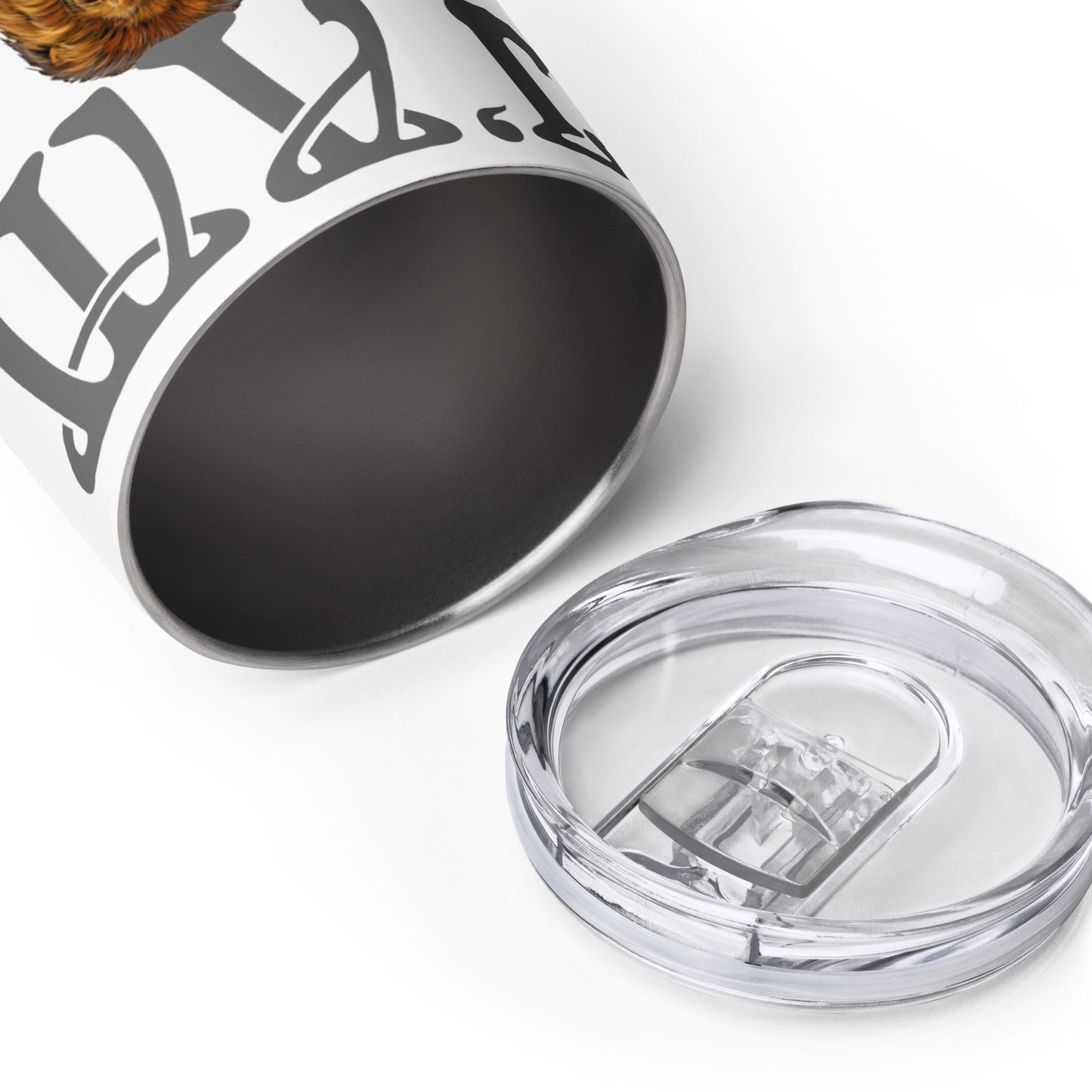 “I’AM STRONG!” White Wine Tumbler W/Grey Font