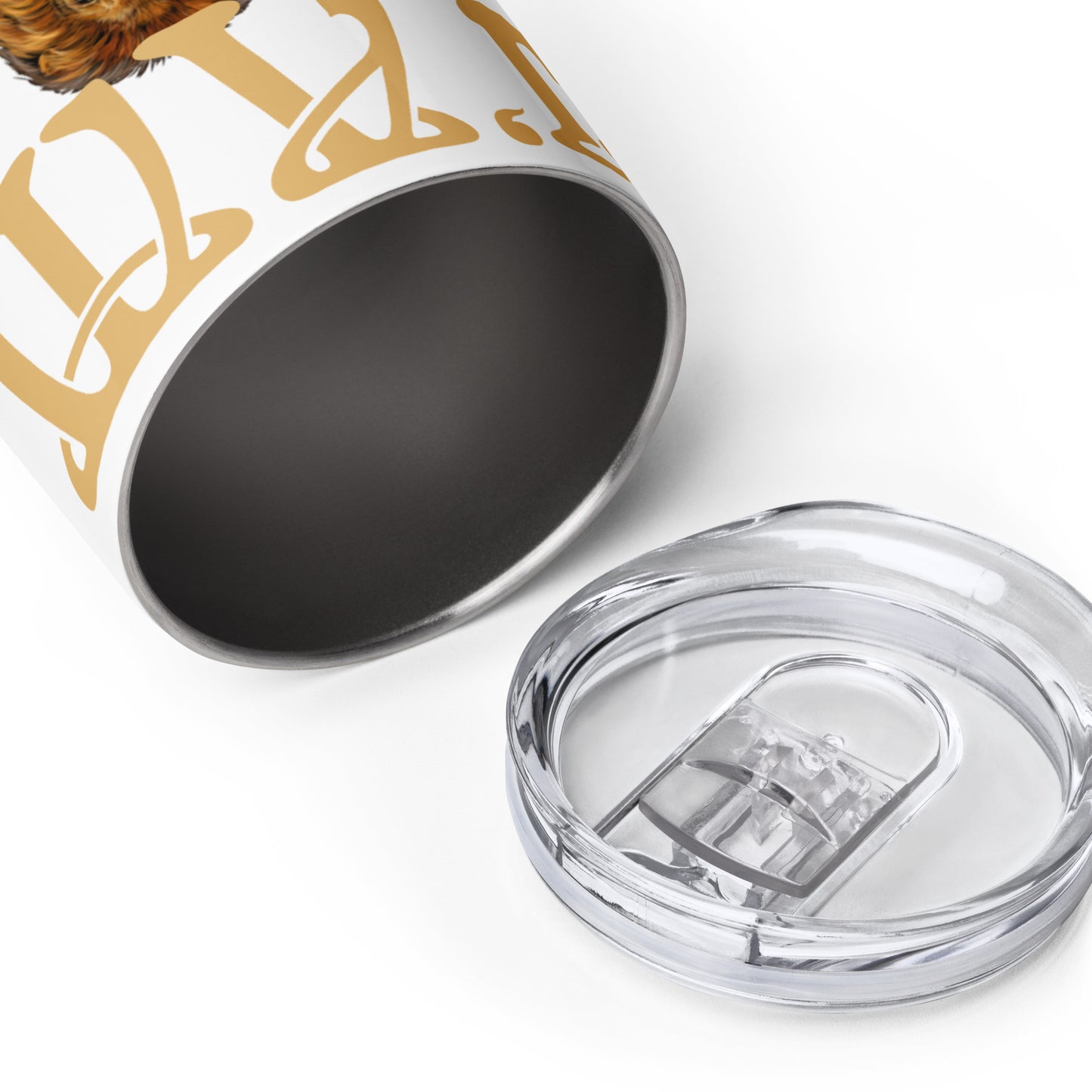 “I’AM STRONG!” White Wine Tumbler W/Fawn Font